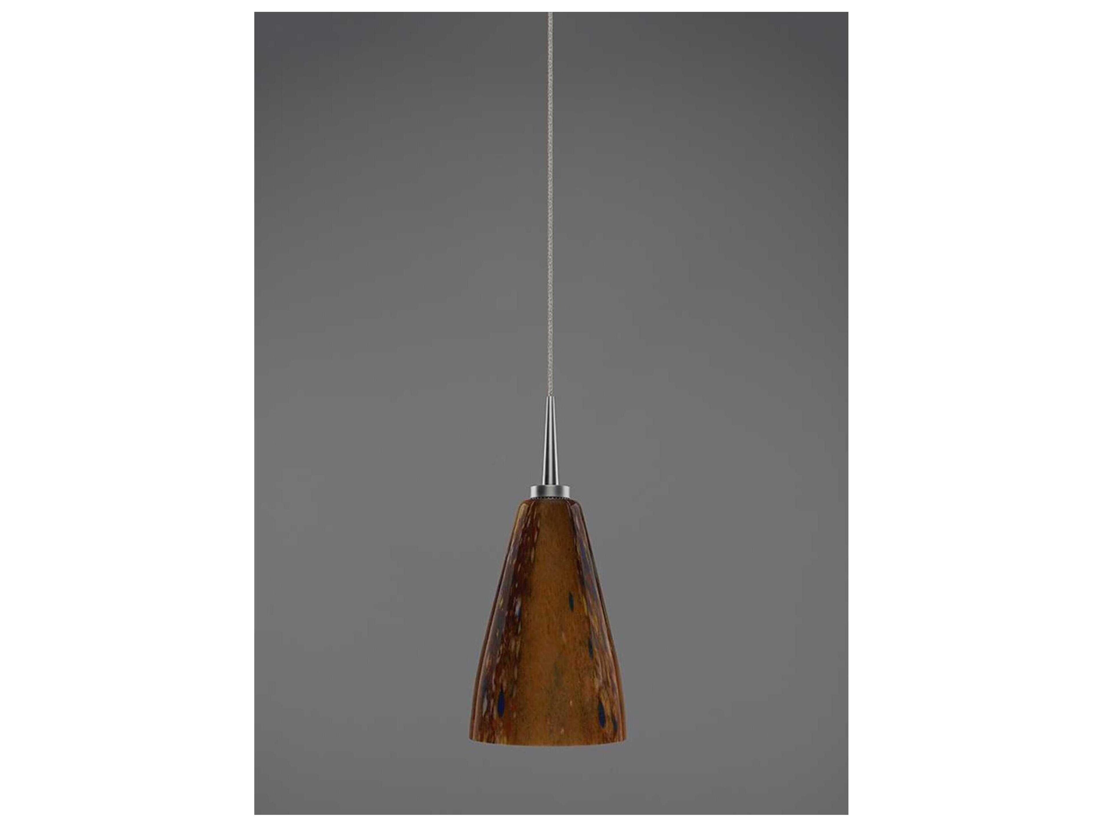 Bruck Lighting Zara 1-Light Gold Glass LED Bell Mini Pendant