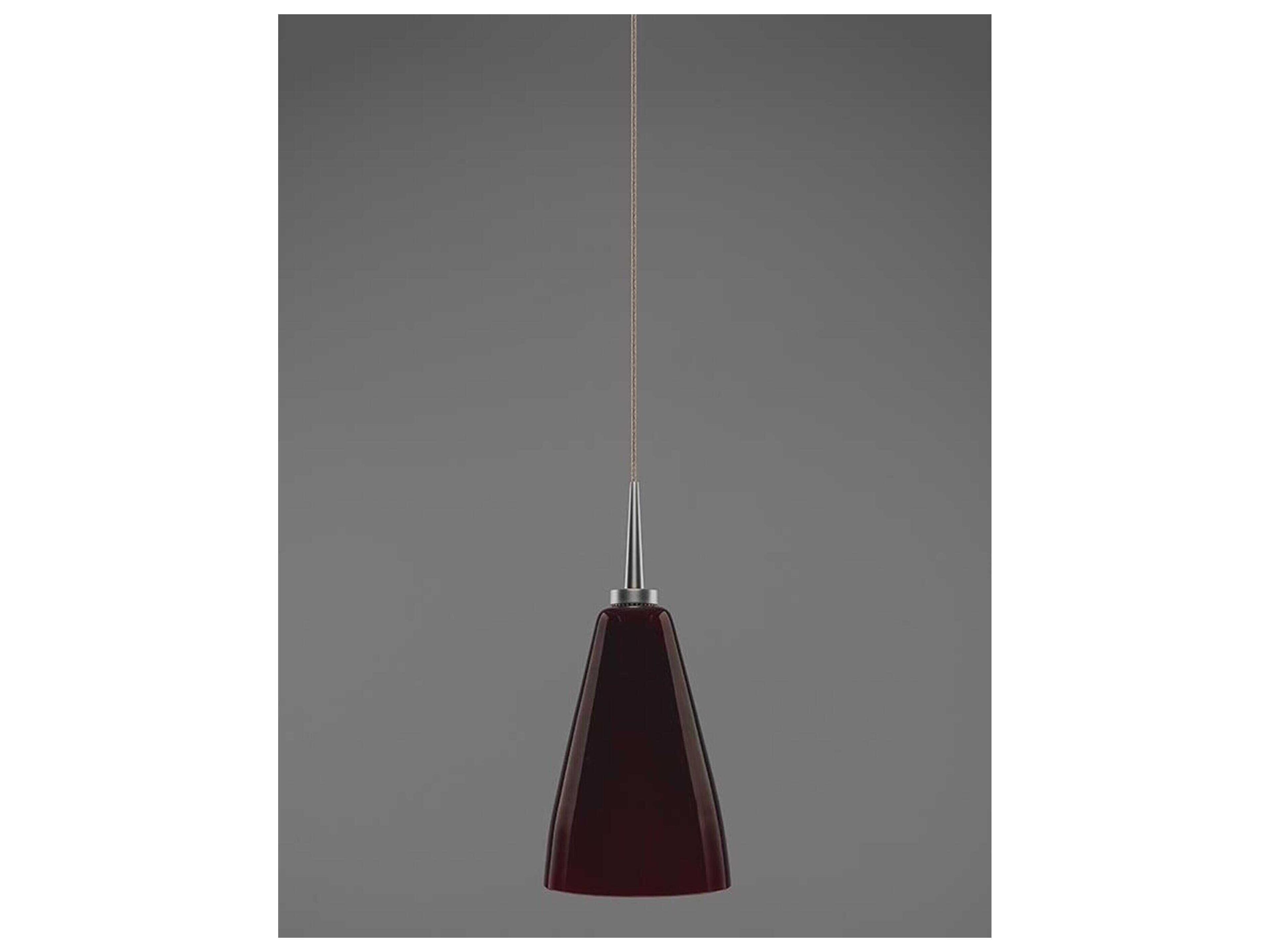 Bruck Lighting Zara 1-Light Red Glass LED Bell Mini Pendant