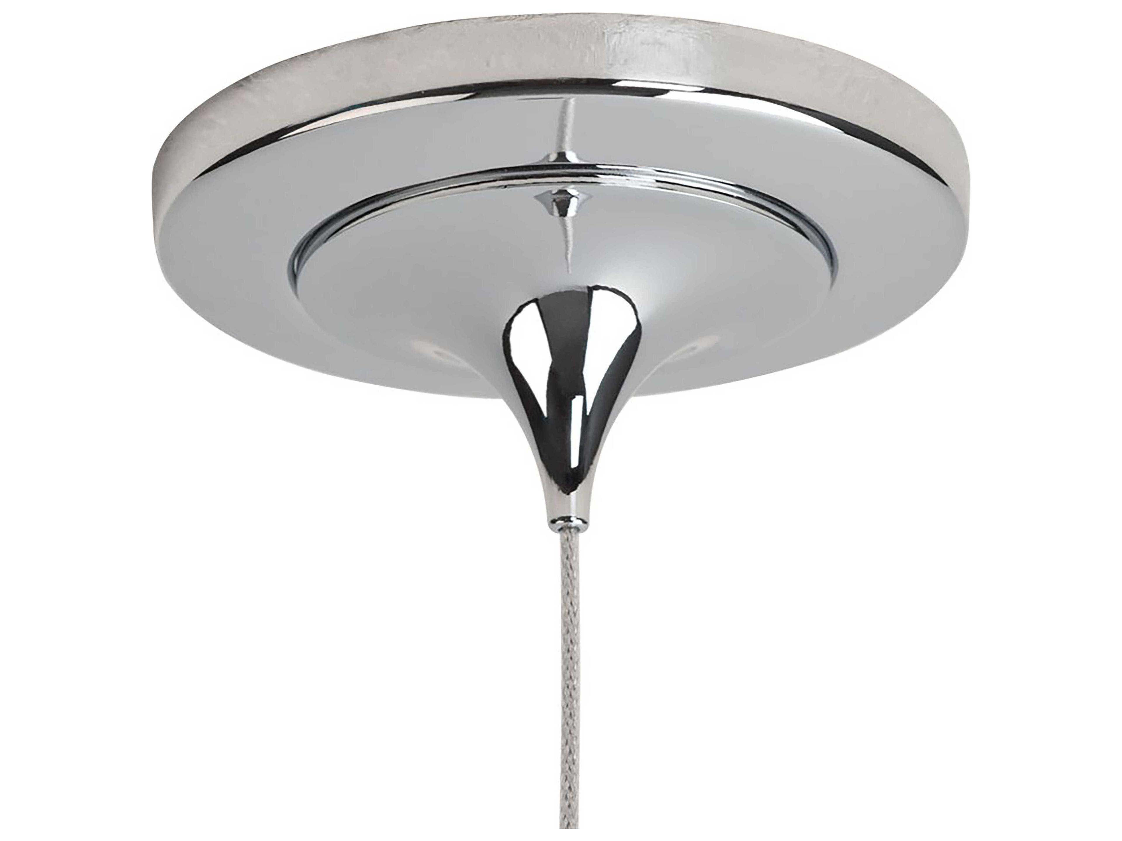 Bruck Lighting Rainbow 1-Light Gray Glass LED Bell Mini Pendant