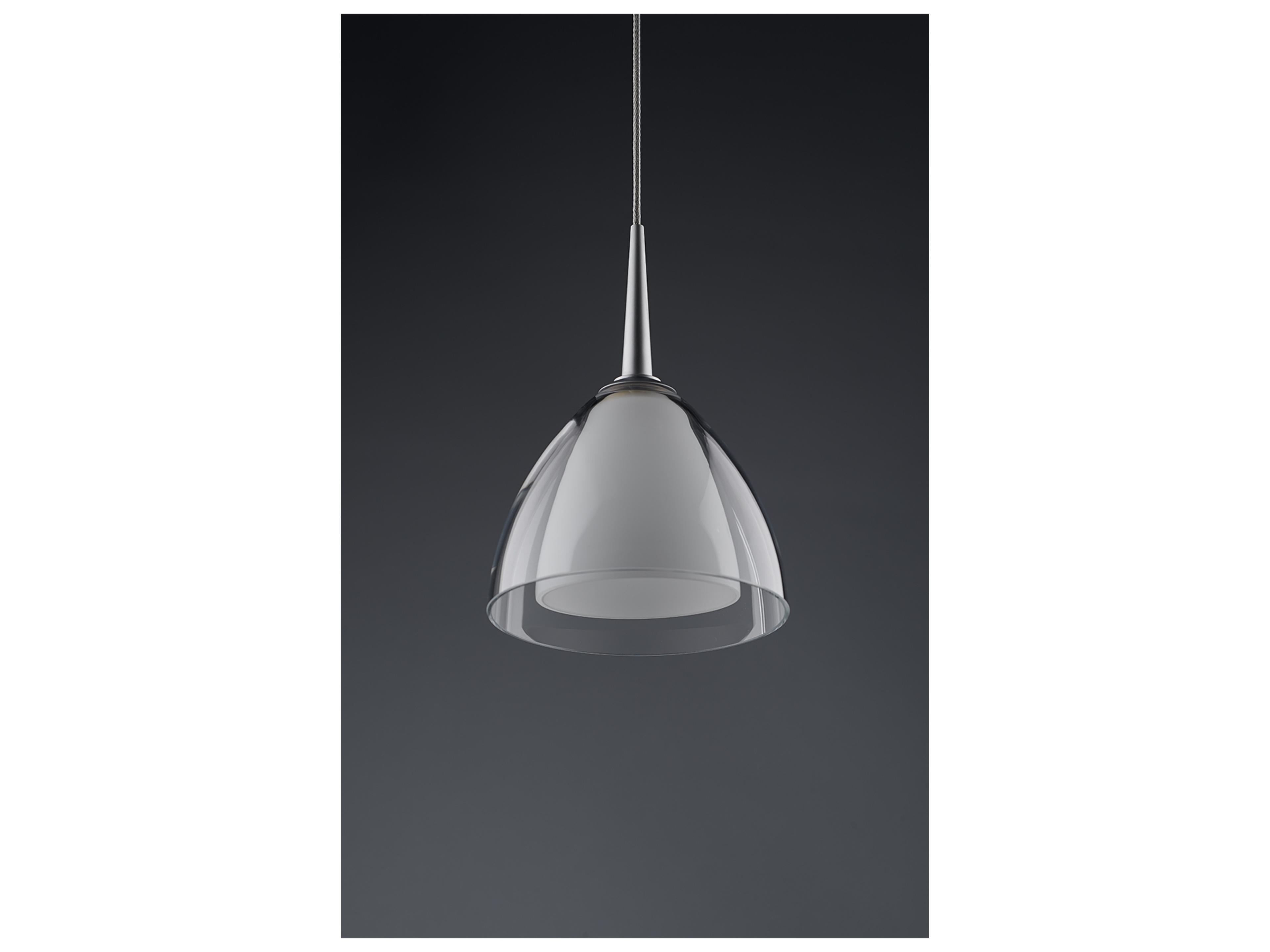 Bruck Lighting Rainbow 1-Light Clear Glass LED Bell Mini Pendant