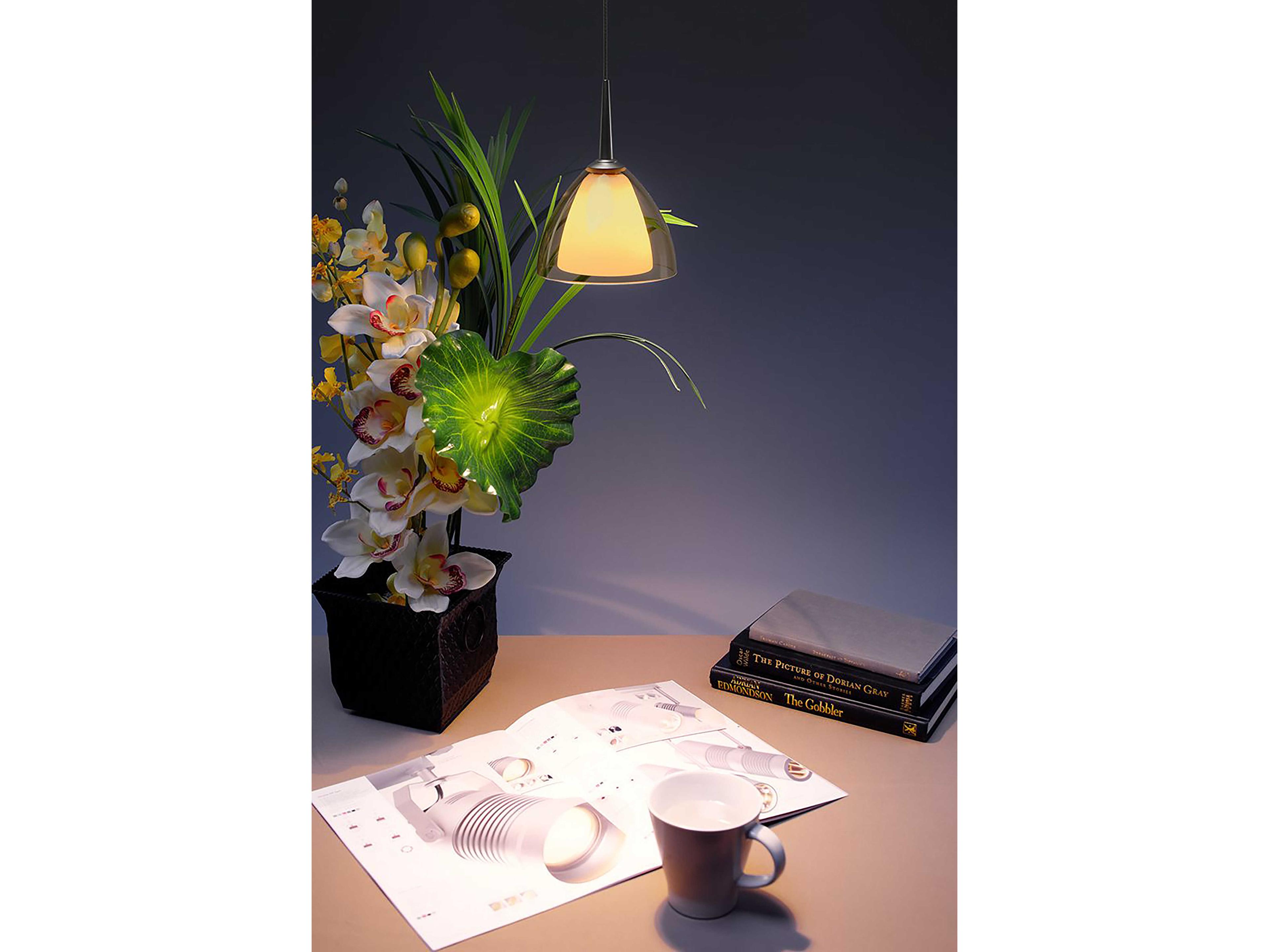 Bruck Lighting Rainbow 1-Light Clear Glass LED Bell Mini Pendant