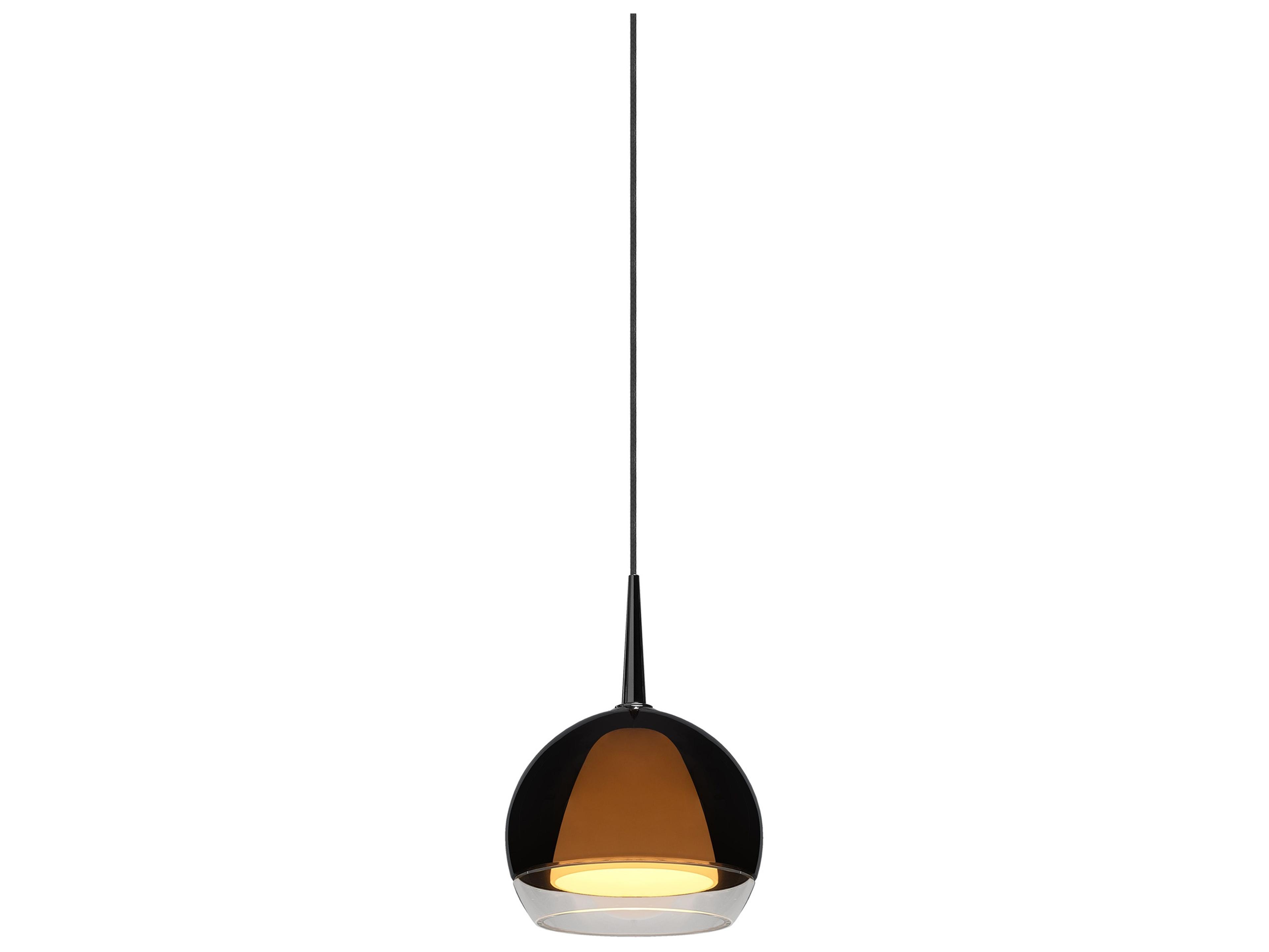 Matrix 1-Light Chrome Glass LED Round Mini Pendant