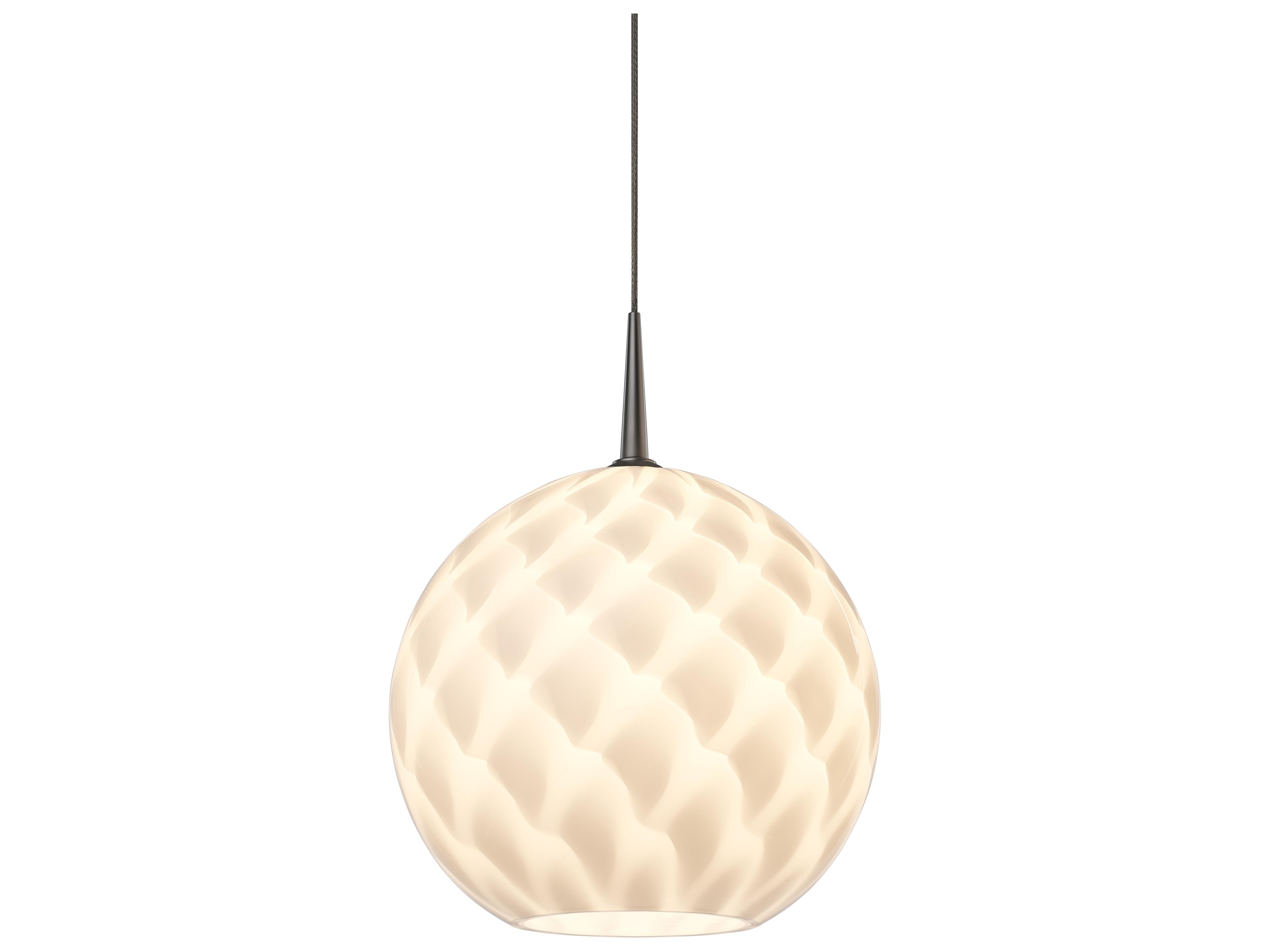 Sirena 1-Light White Glass LED Globe Mini Pendant