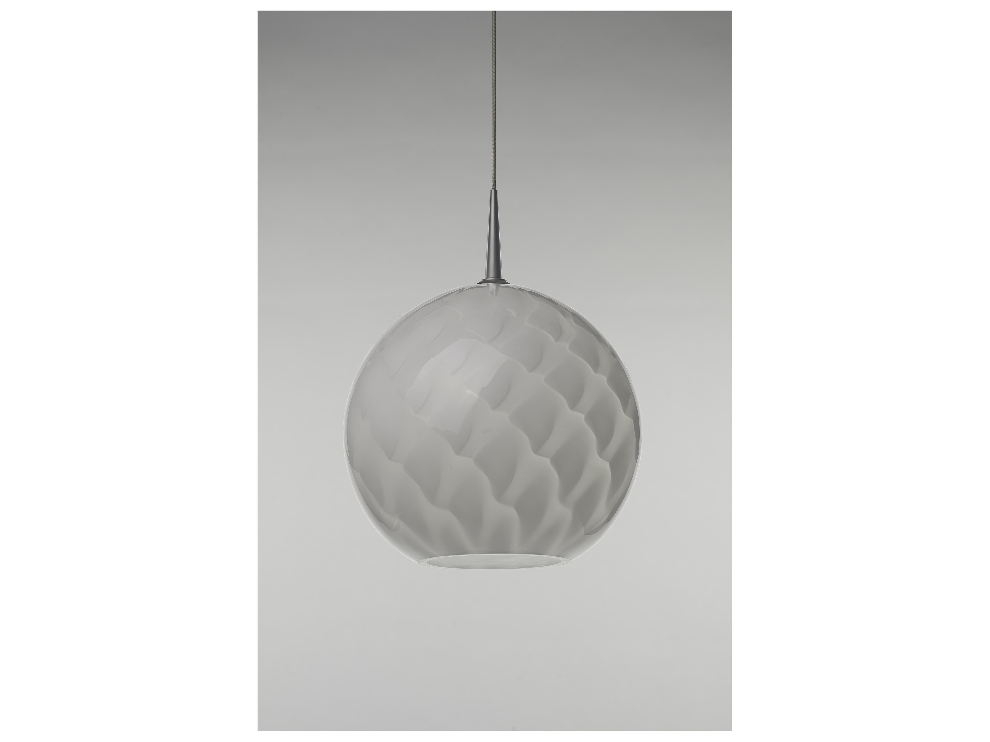 Bruck Lighting Sirena 1-Light White Glass LED Globe Mini Pendant