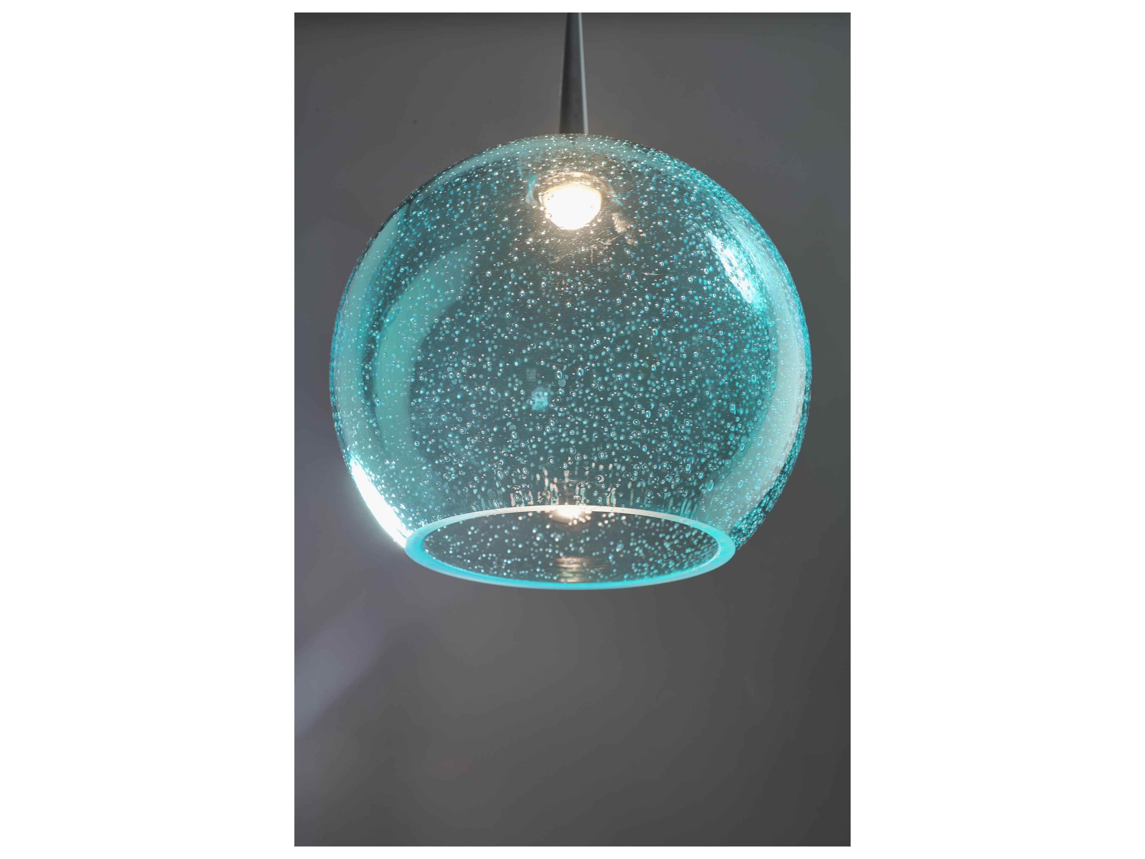 Bruck Lighting Bobo 1-Light Green Glass LED Globe Mini Pendant