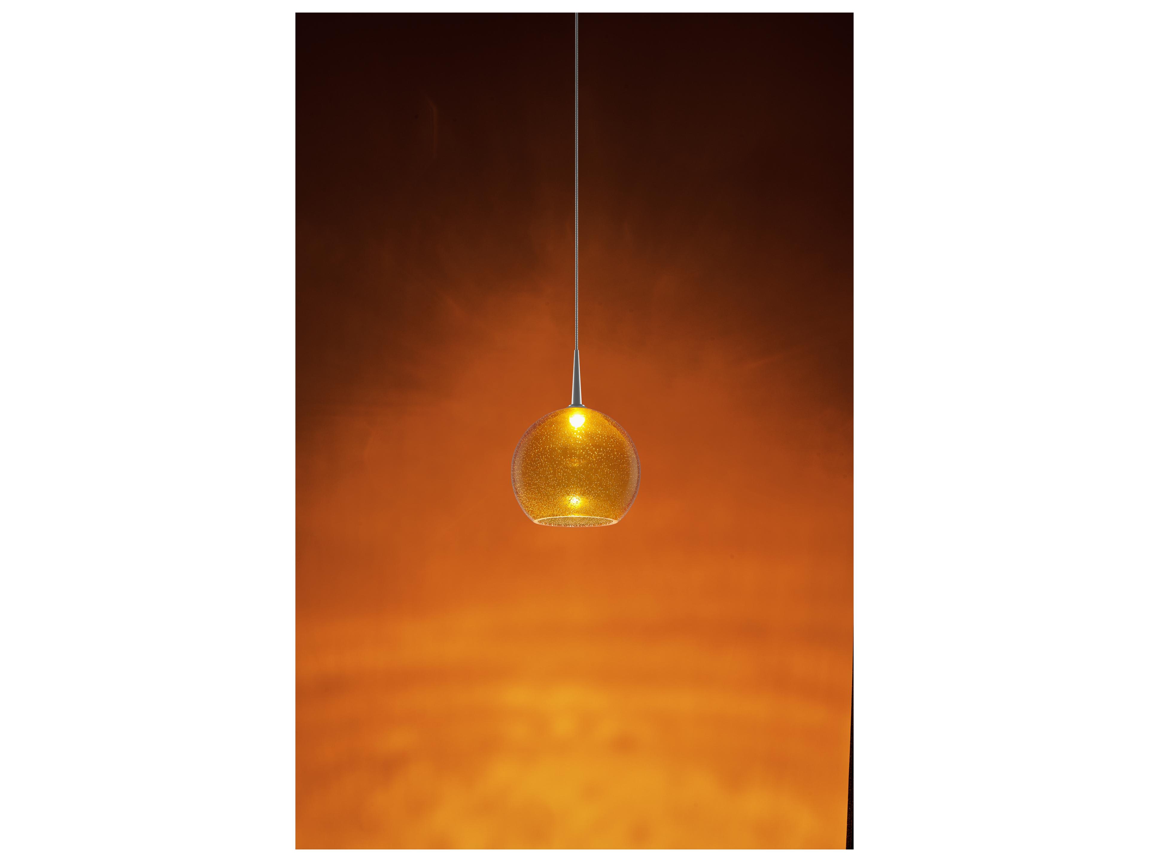 Bruck Lighting Bobo 1-Light Gold Glass LED Globe Mini Pendant