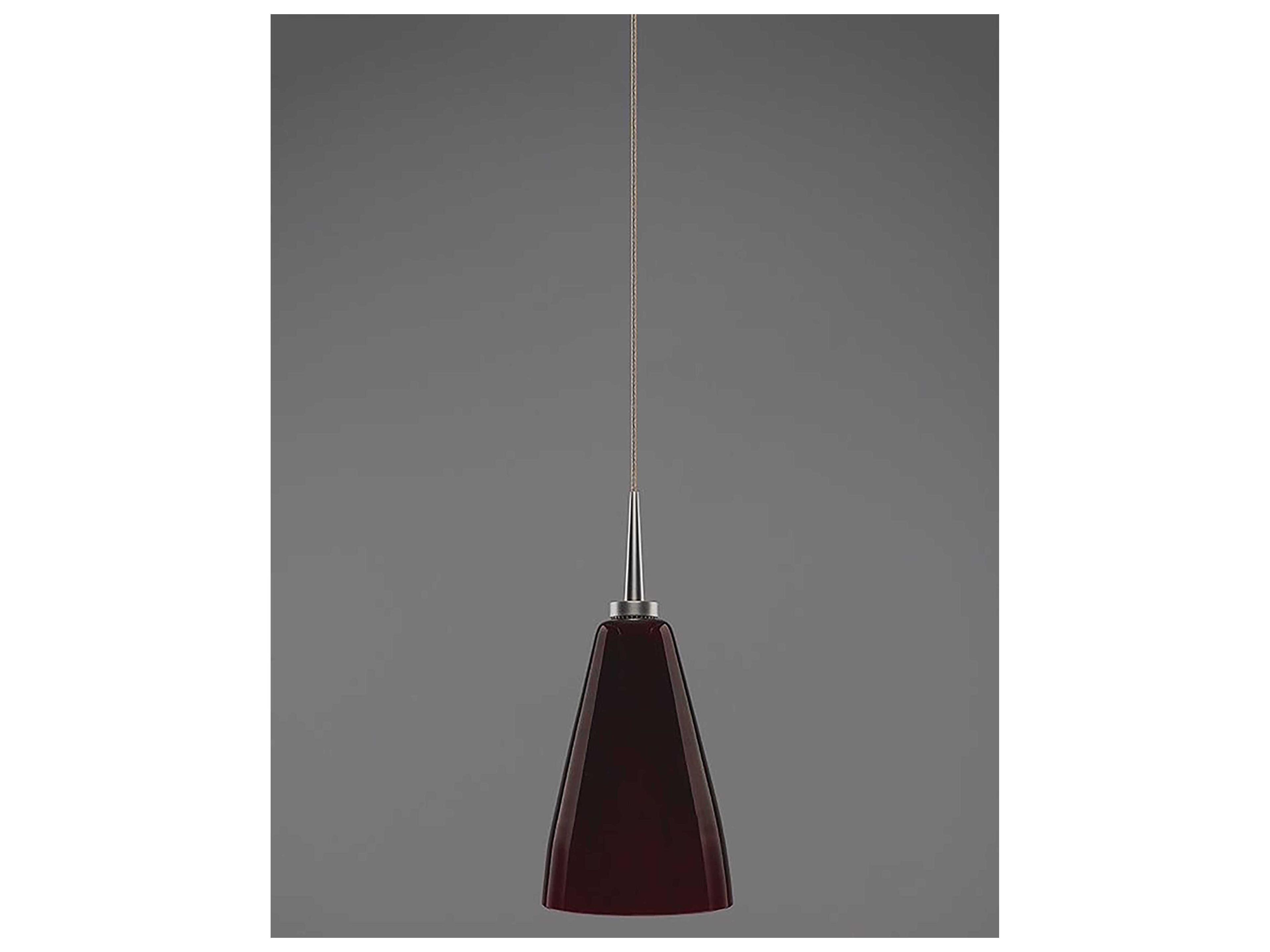 Bruck Lighting Zara 1-Light Red Glass Bell Mini Pendant
