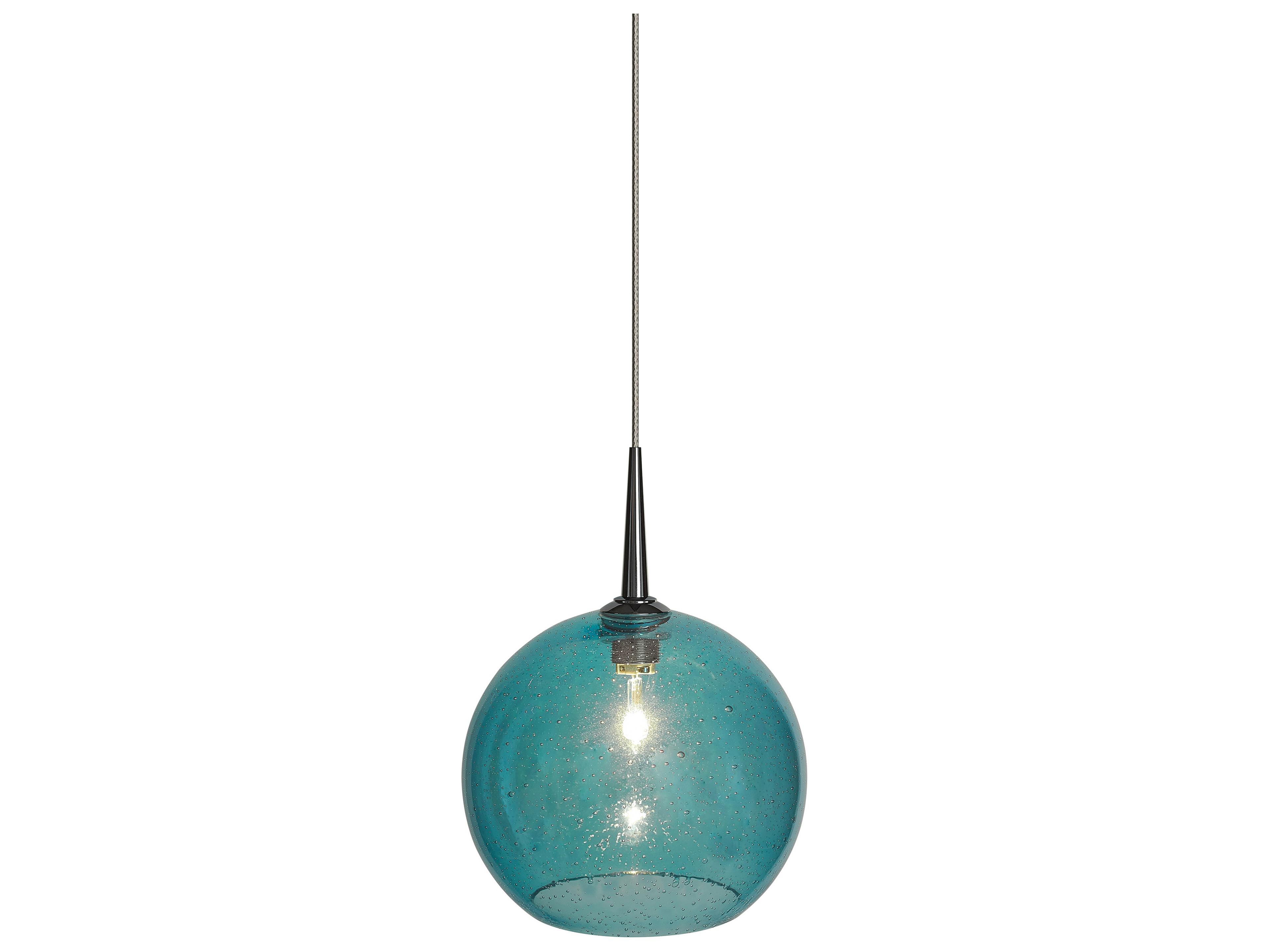 Bobo 1-Light Green Glass Globe Mini Pendant