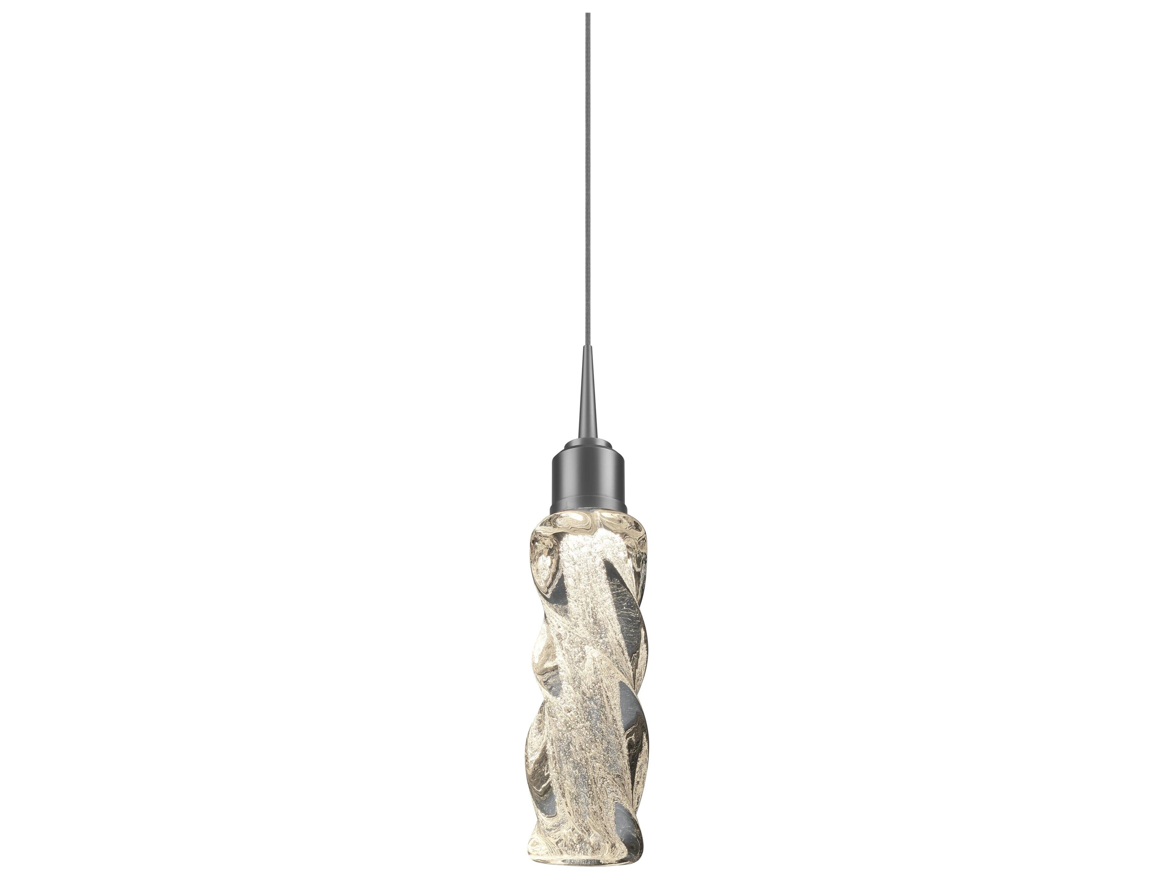 Aria 1-Light Chrome Glass LED Mini Pendant