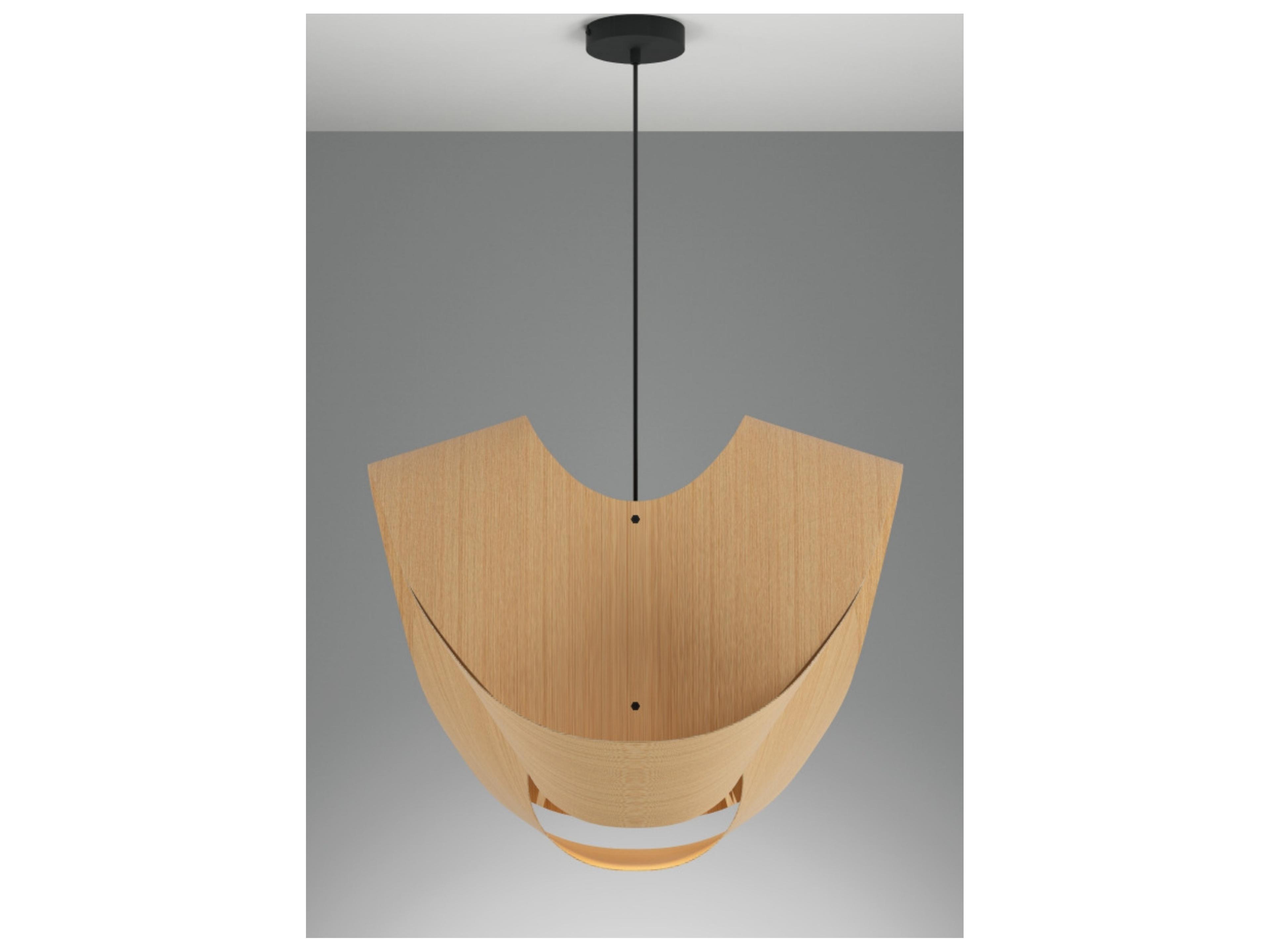 Bruck Lighting Elvira 1-Light Wood Pendant