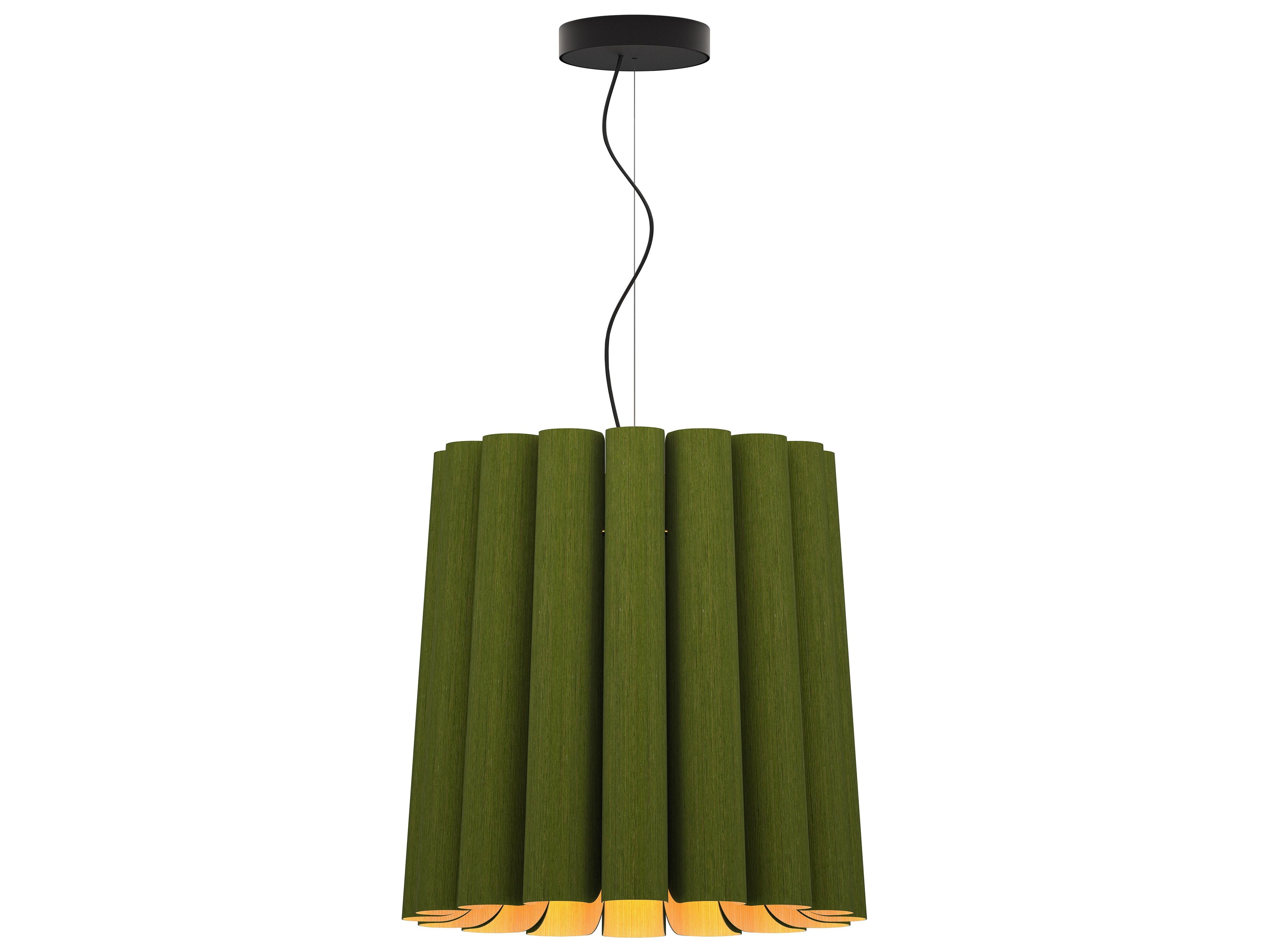 Renata 22-Inch Long Wood Veneer Pendant Light