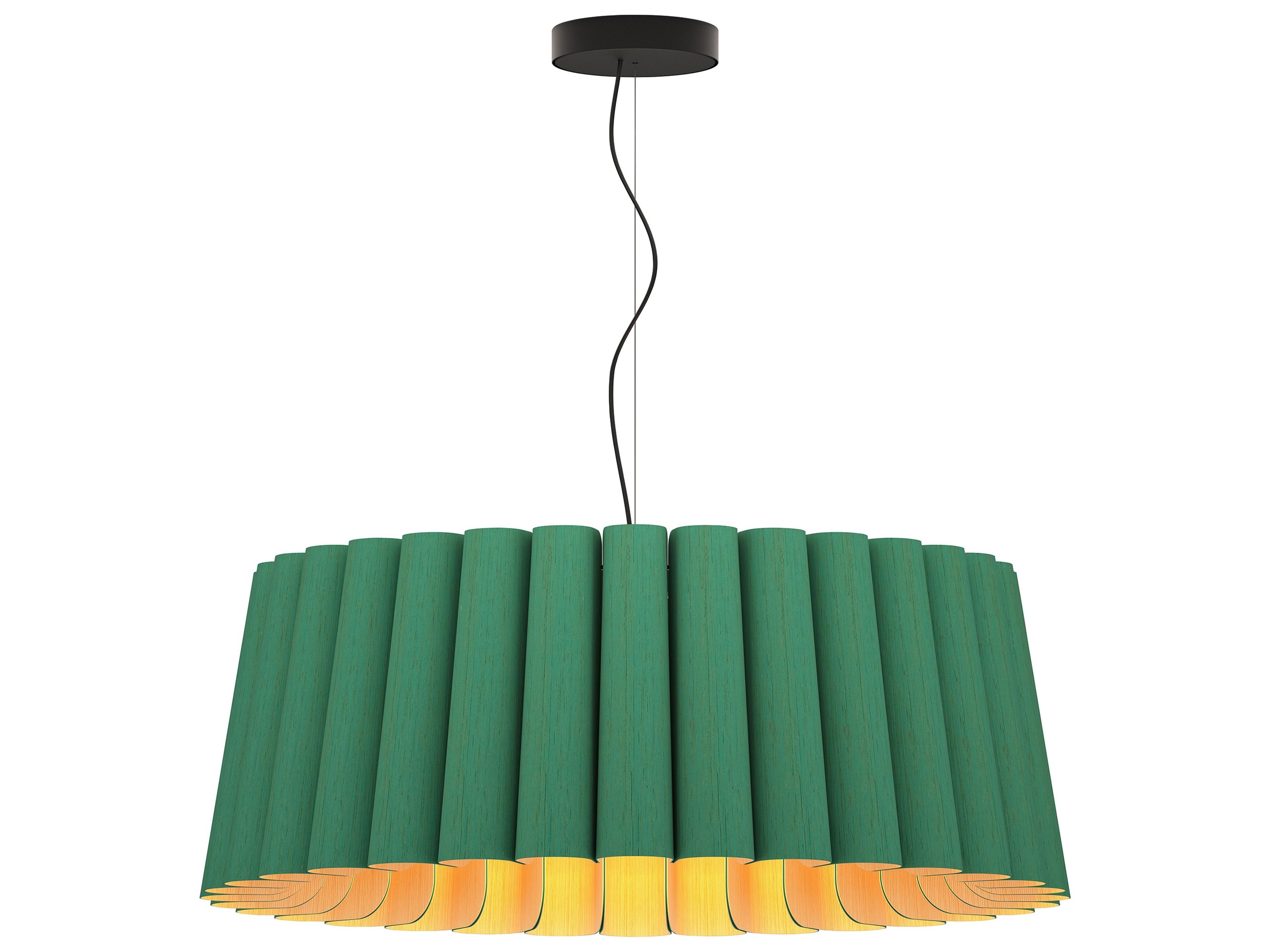 Renata Round Wood Veneer Pendant Light