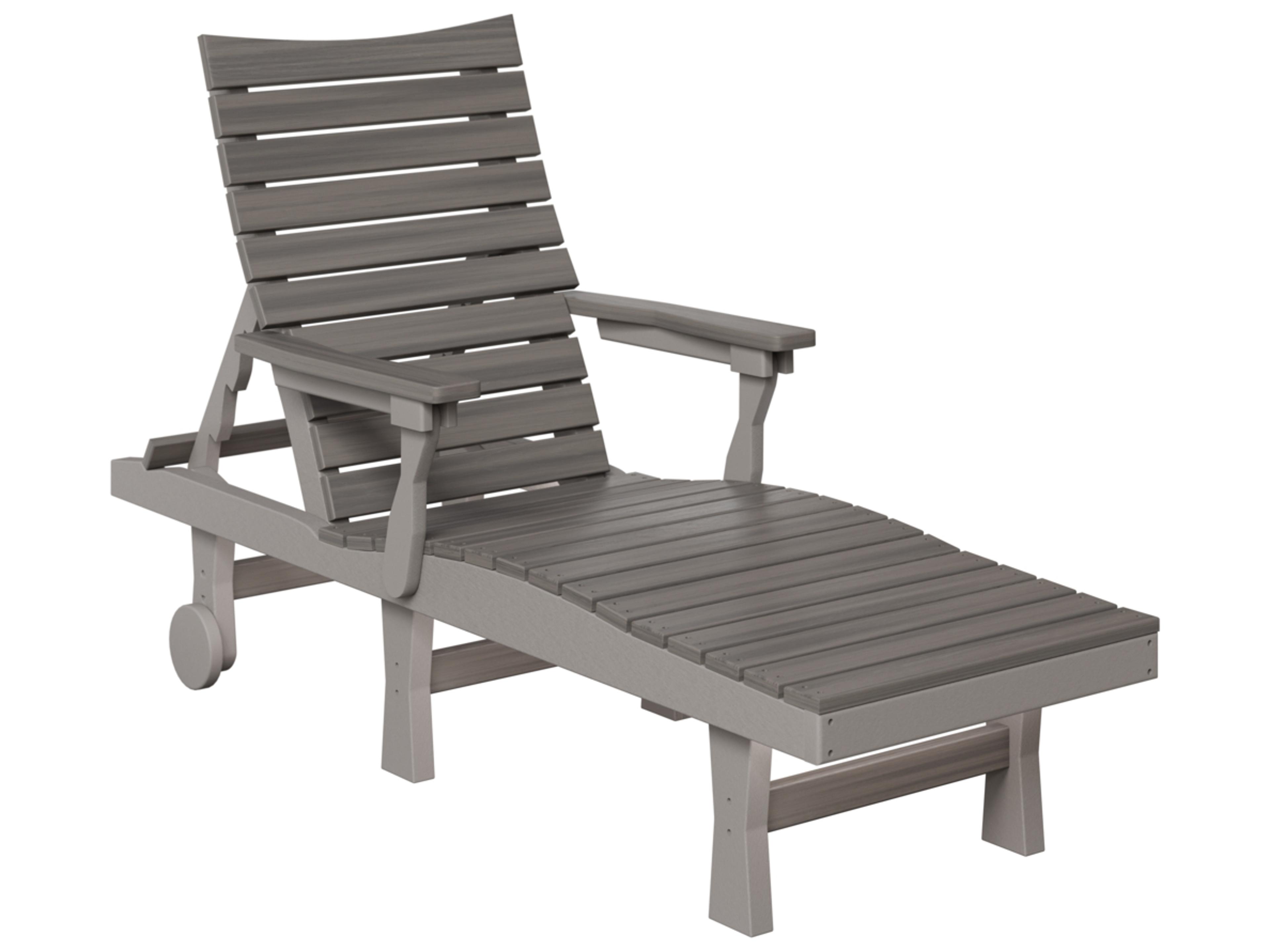 Bristol Recycled Plastic Chaise Lounge with Arms