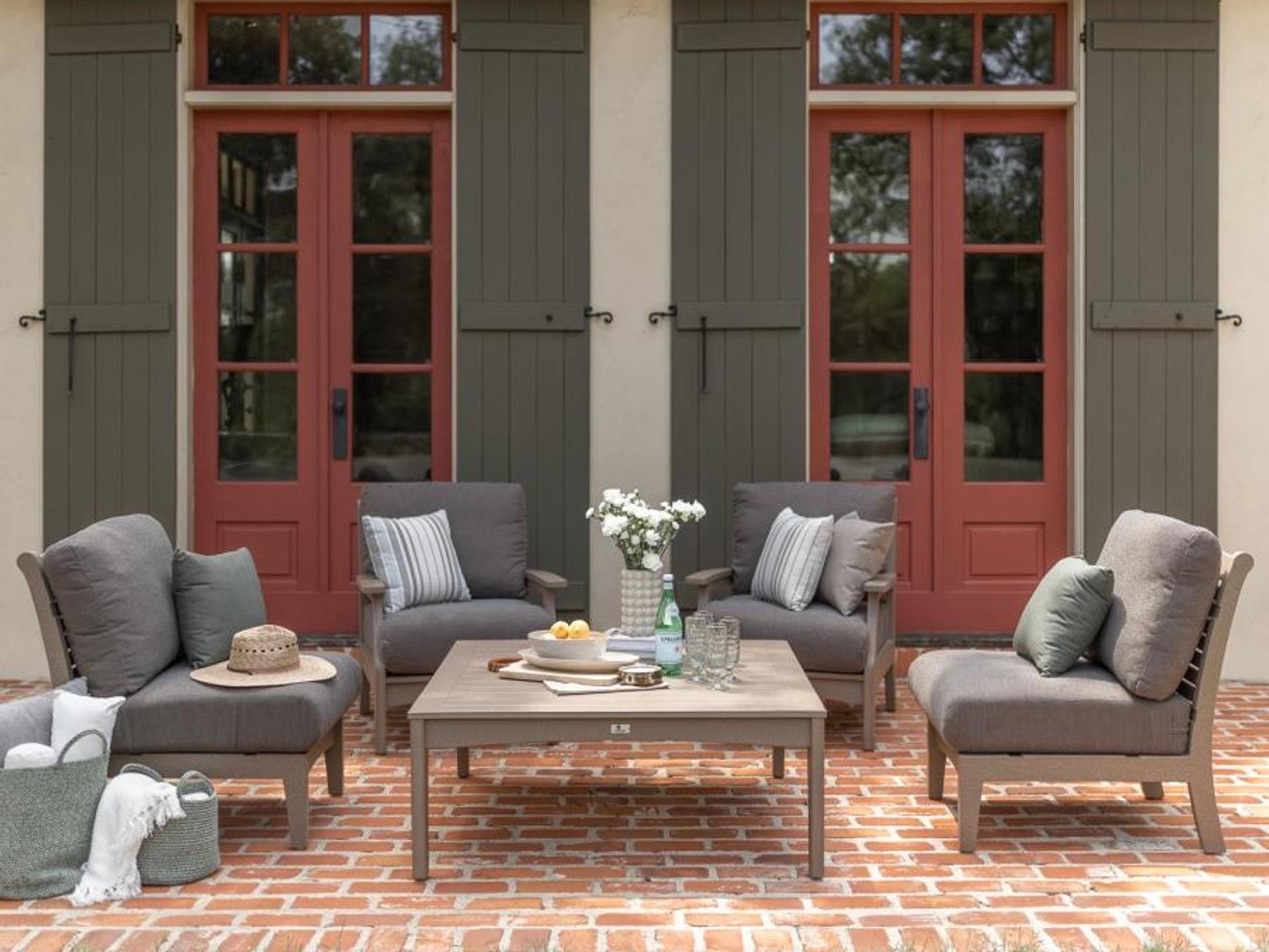 Classic Terrace Recycled Plastic Cushion Outdoor Lounge Set