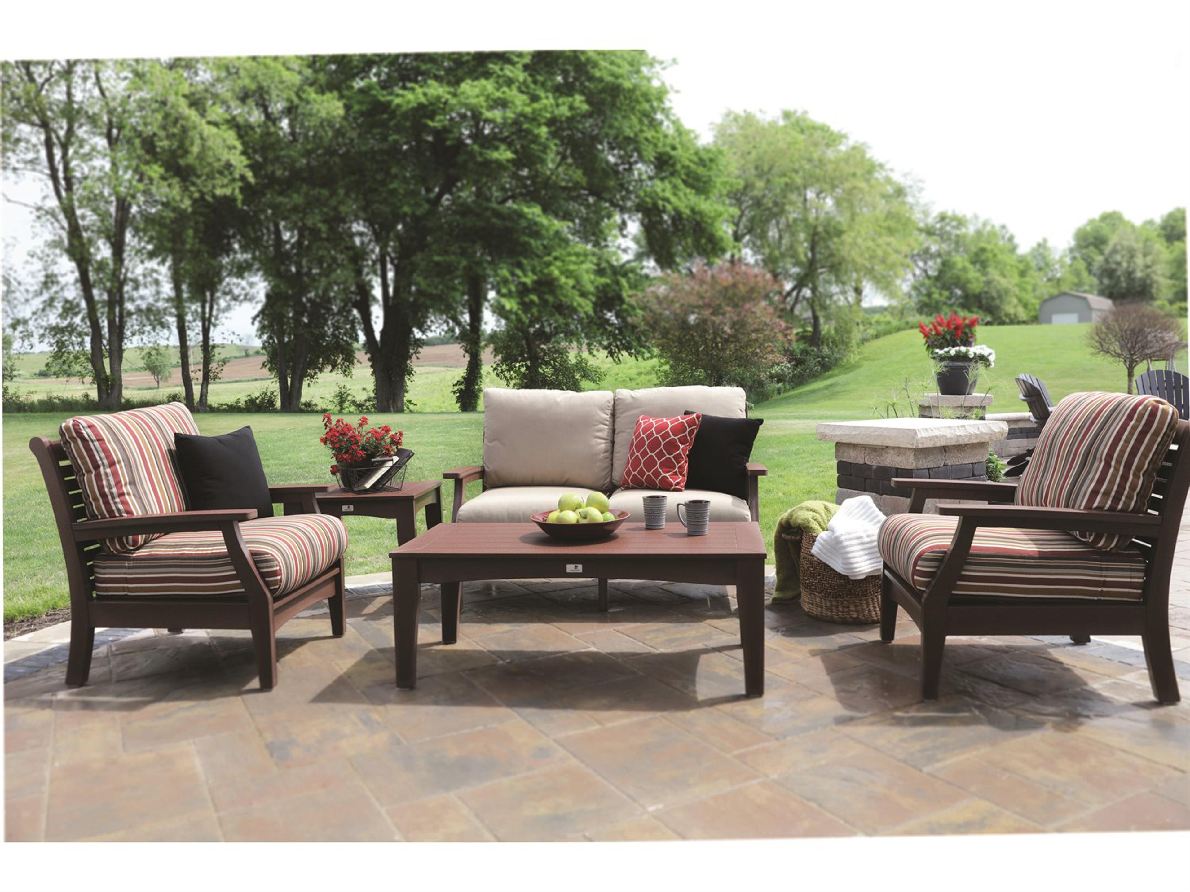Classic Terrace Recycled Plastic Cushion Outdoor Lounge Set