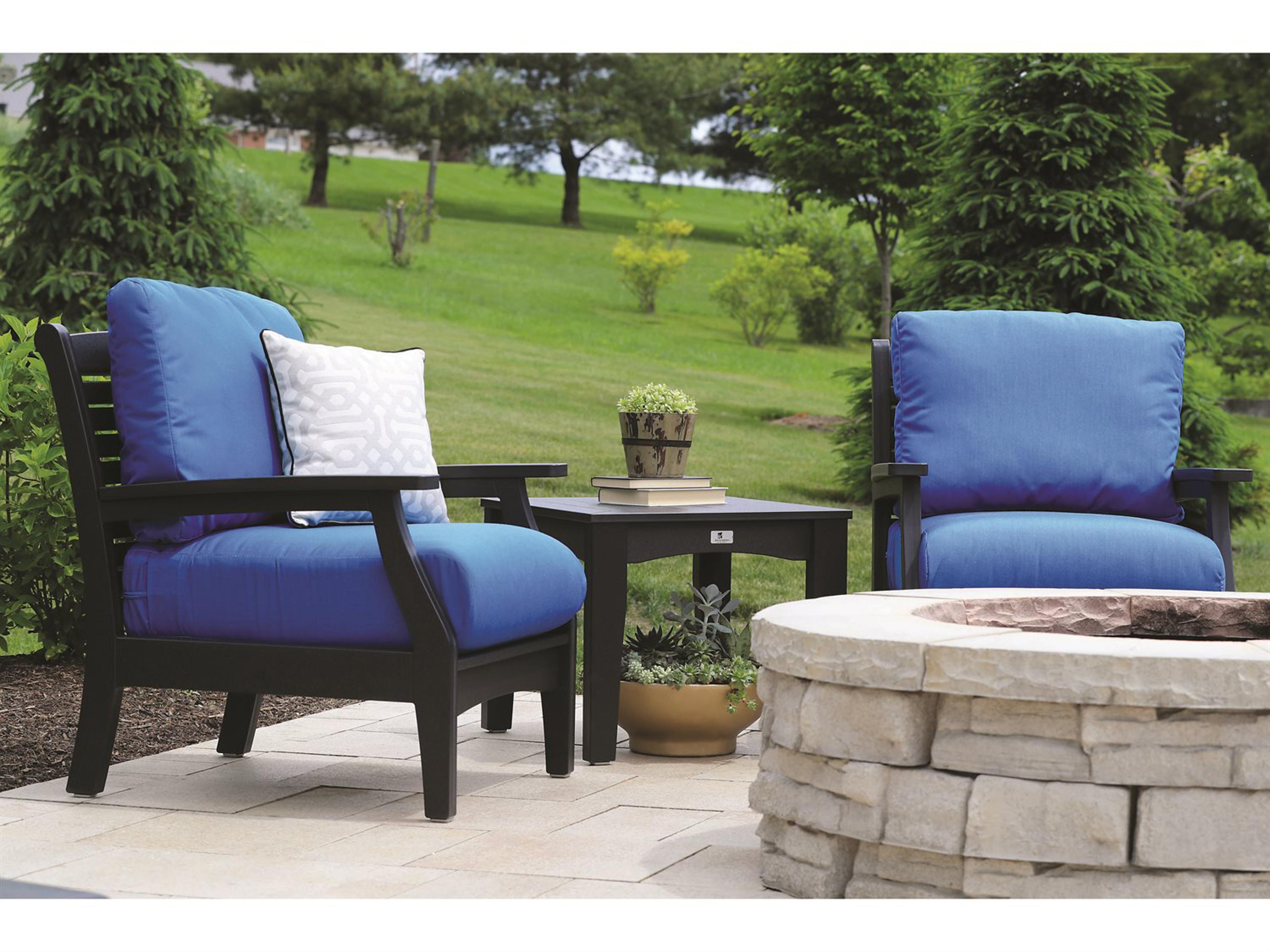 Classic Terrace Recycled Plastic Cushion Outdoor Patio Lounge Set