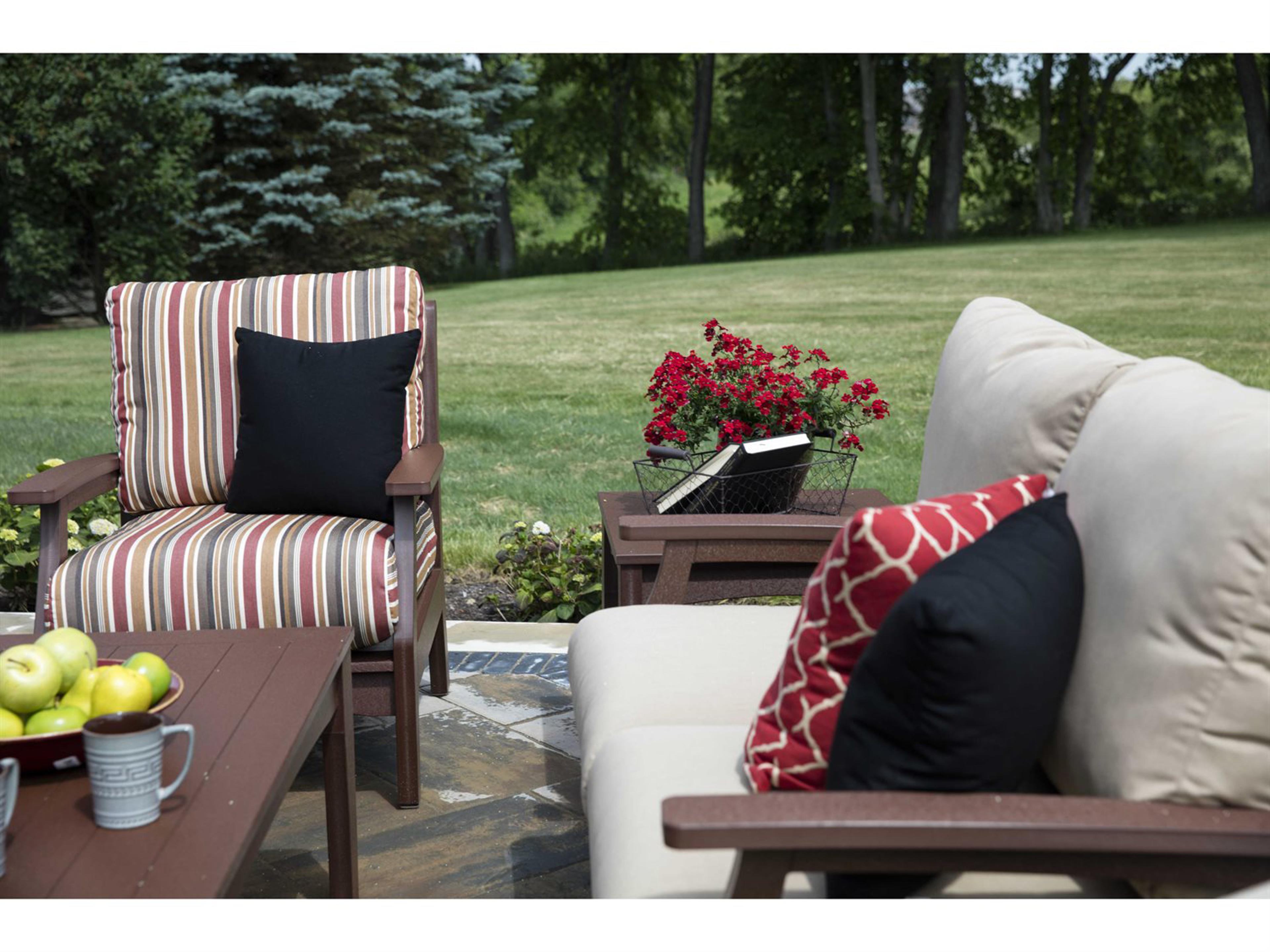 Berlin Gardens Classic Terrace Recycled Plastic Cushion Outdoor Lounge Set