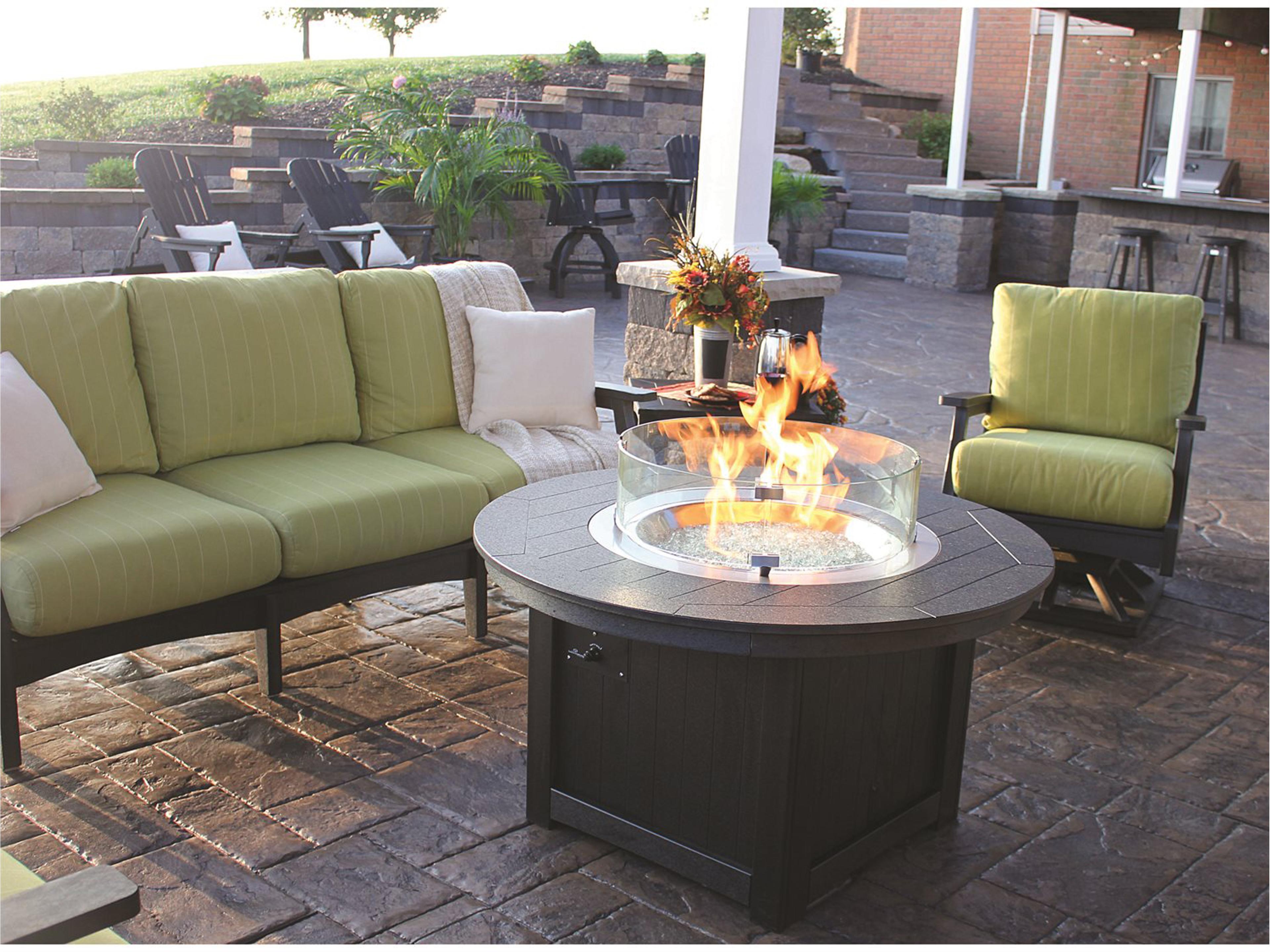 Berlin Gardens Donoma Round Chat Height Outdoor Fire Pit Table