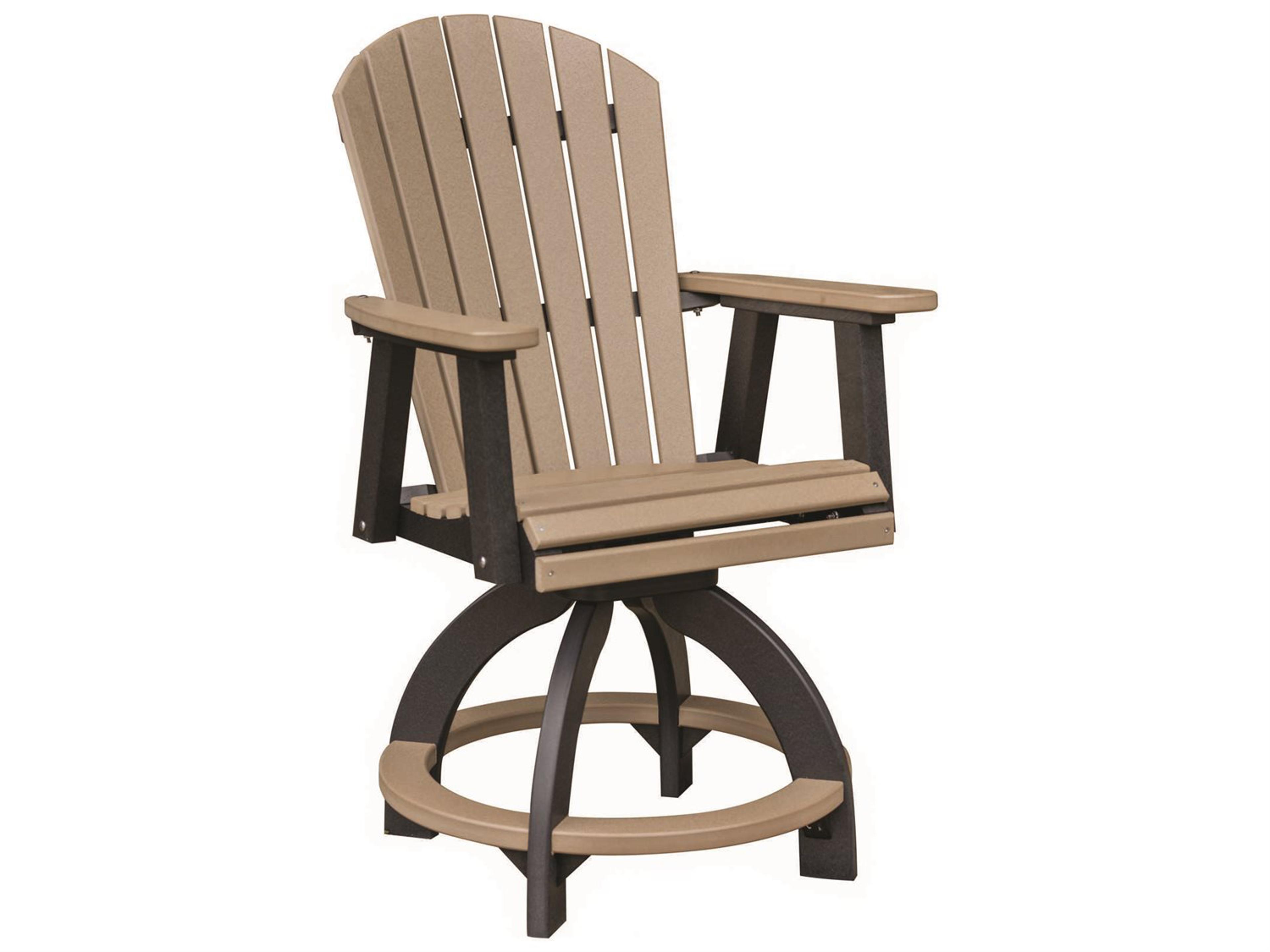 Comfo-Back Recycled Plastic Swivel Patio Counter Chair
