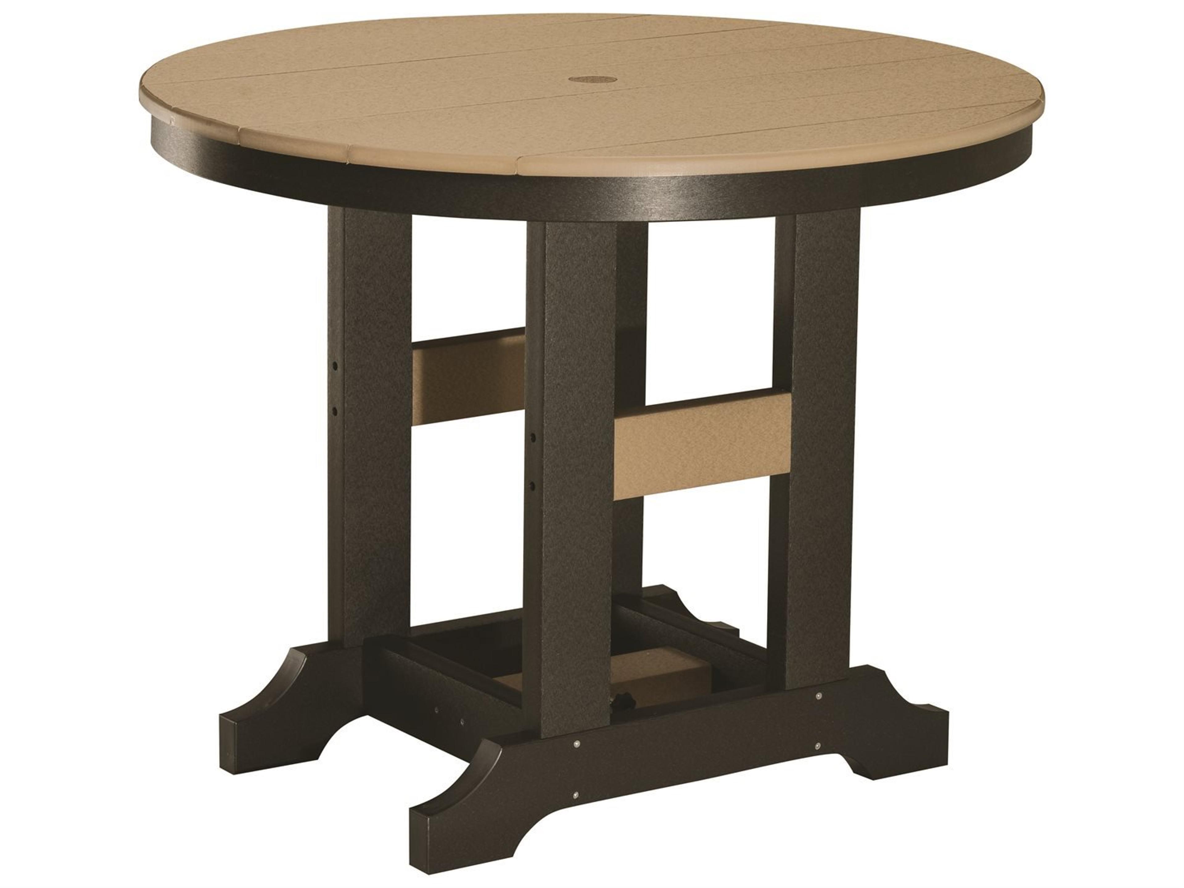 Garden Classic Recycled Plastic Round Patio Bar Height Table