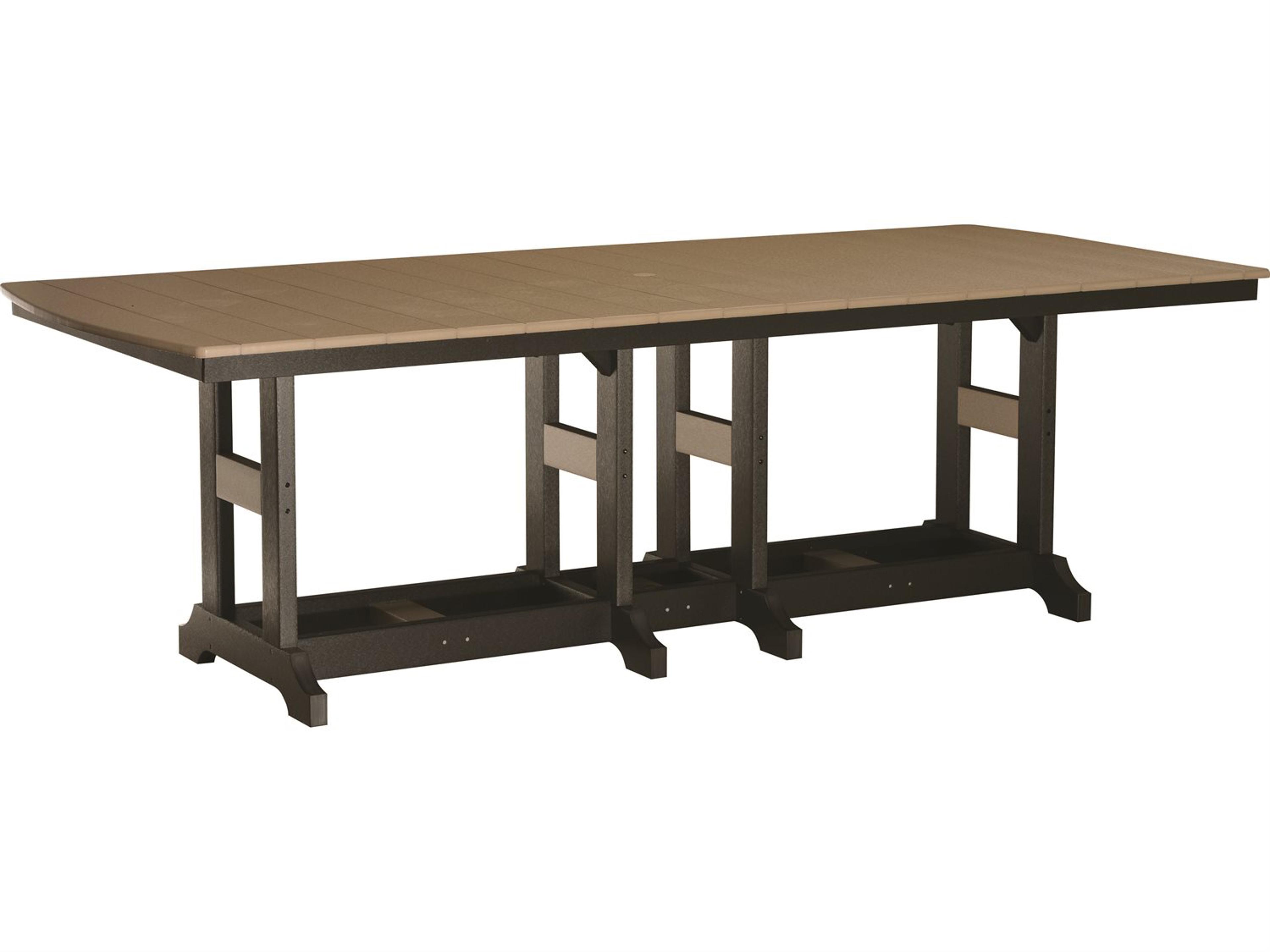 Garden Classic Recycled Plastic Rectangular Patio Counter Height Table
