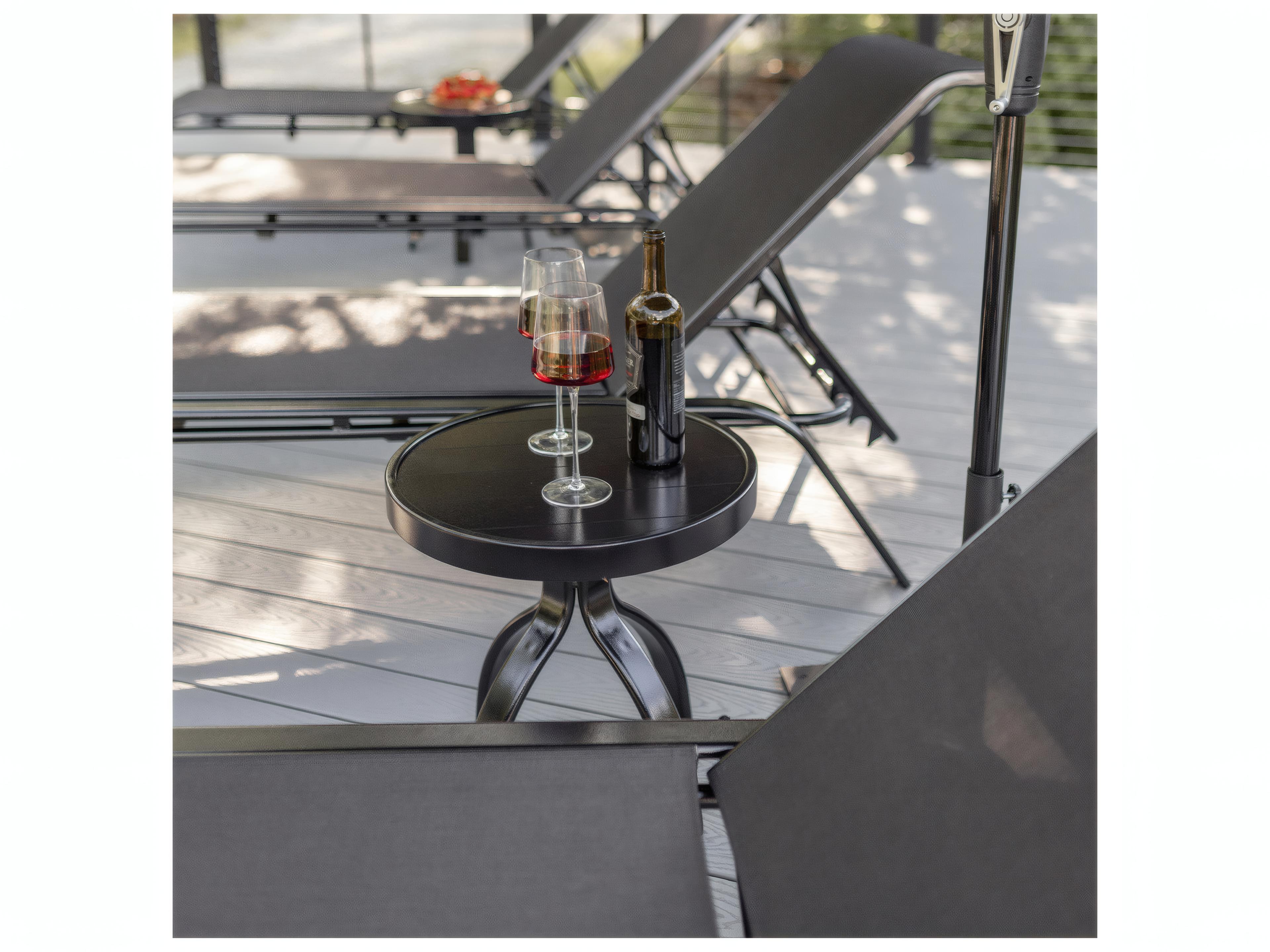 Berlin Gardens Murphy Aluminum 18.5" Round End Table