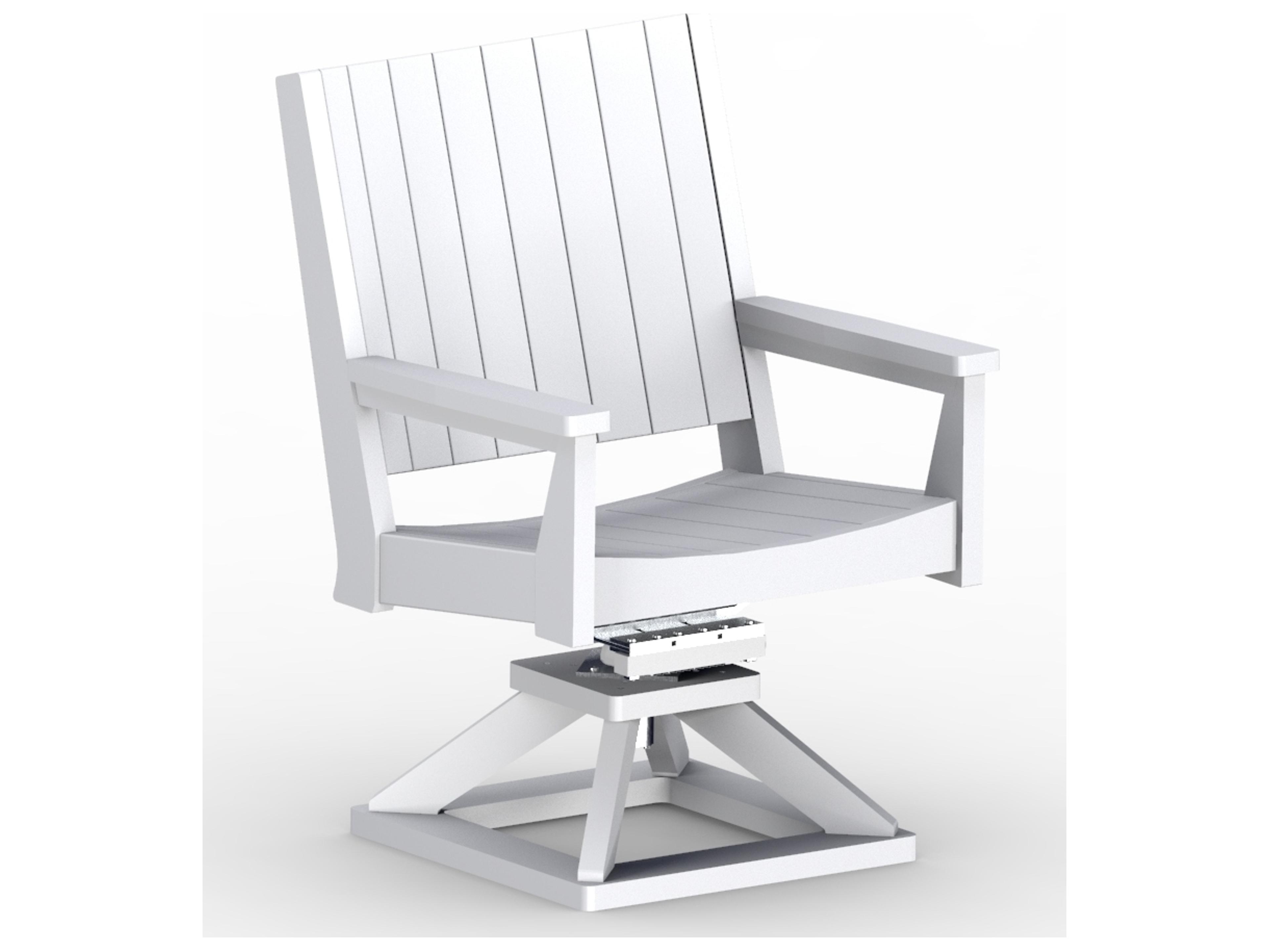 Manhew Recycled Plastic Chat Swivel Rocker Outdoor Patio Dining Arm Chair