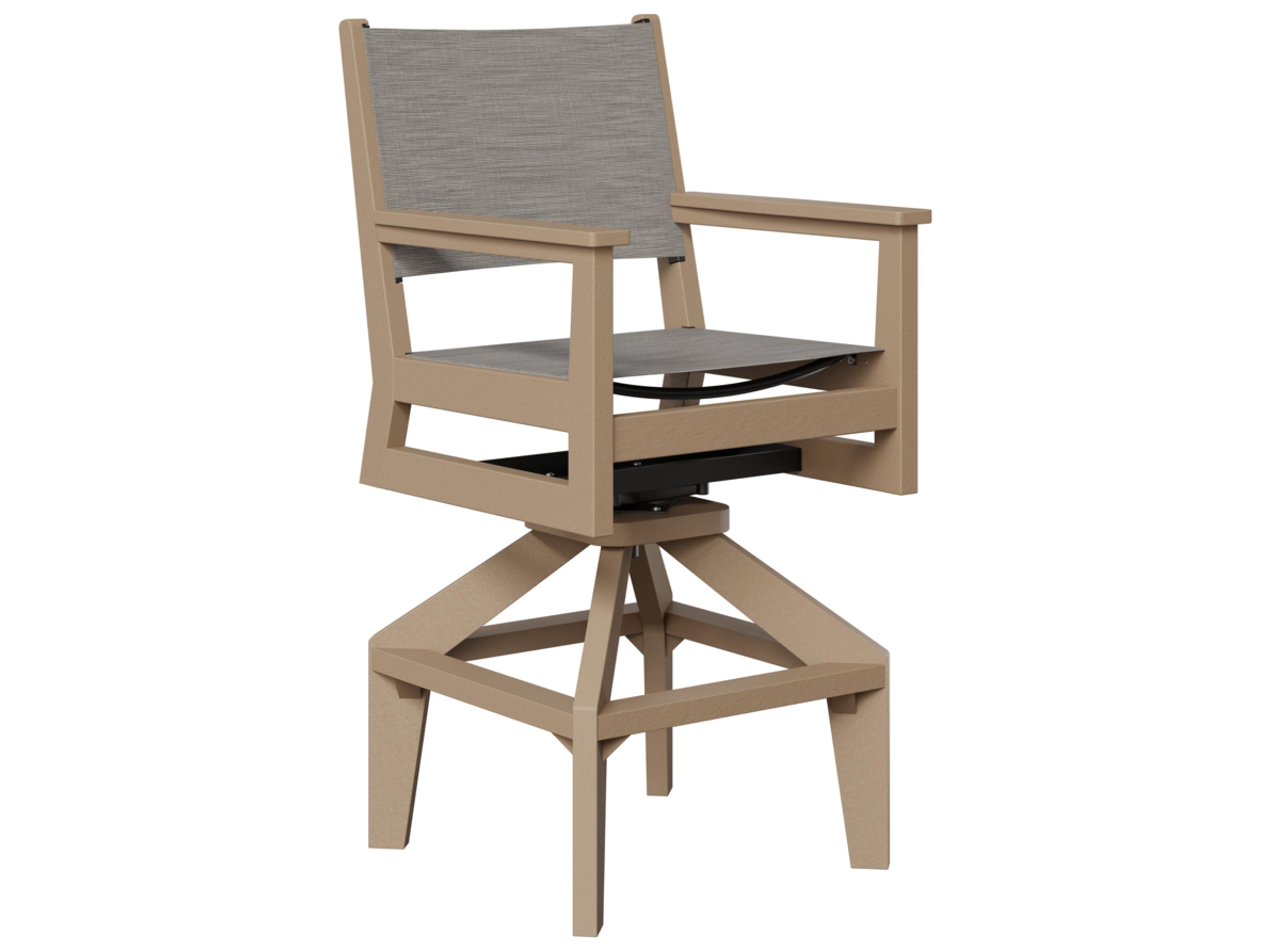 Mayhew Recycled Plastic Padded Sling Bar Swivel Chair