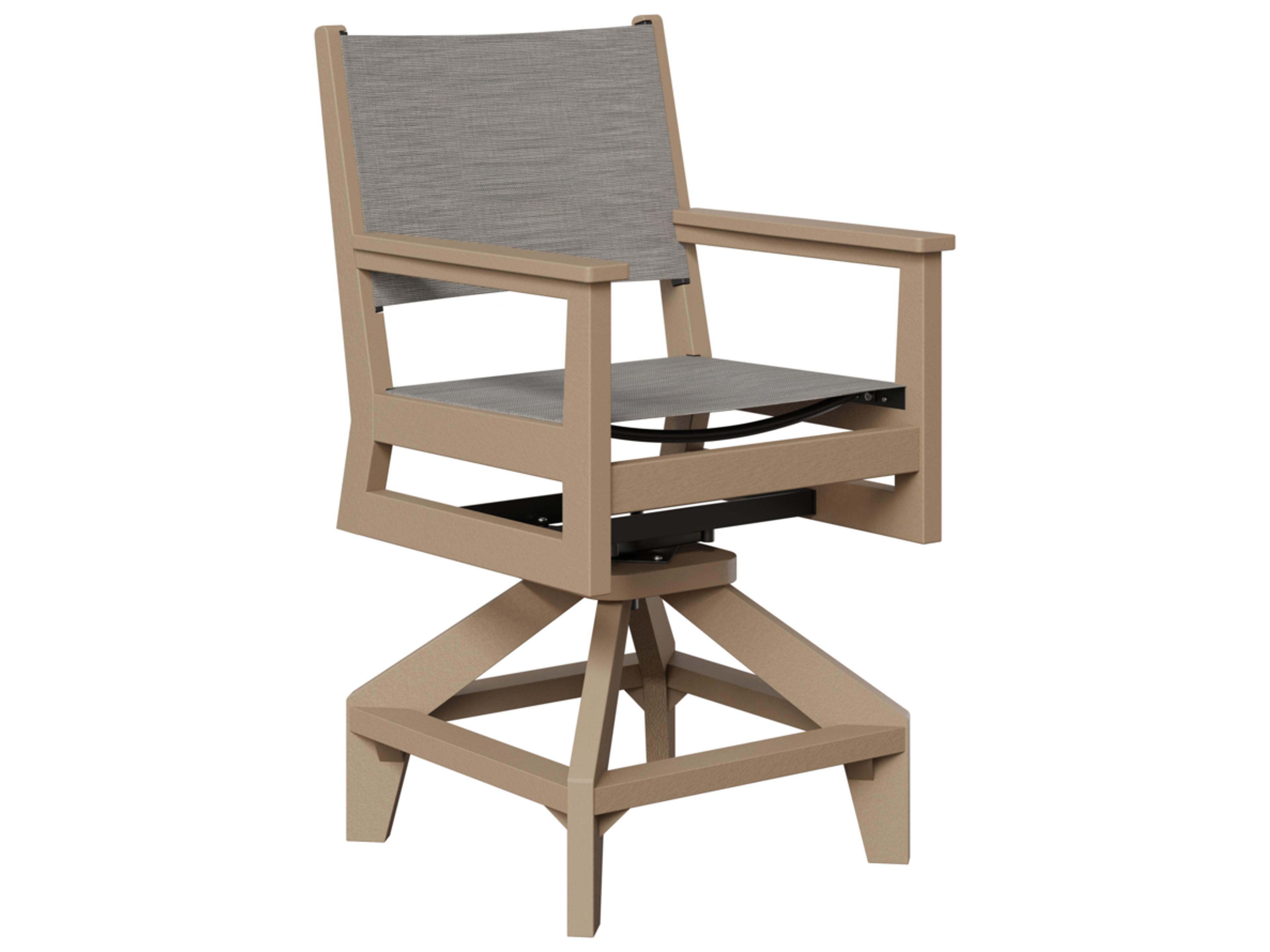 Mayhew Recycled Plastic Padded Sling Counter Swivel Chair