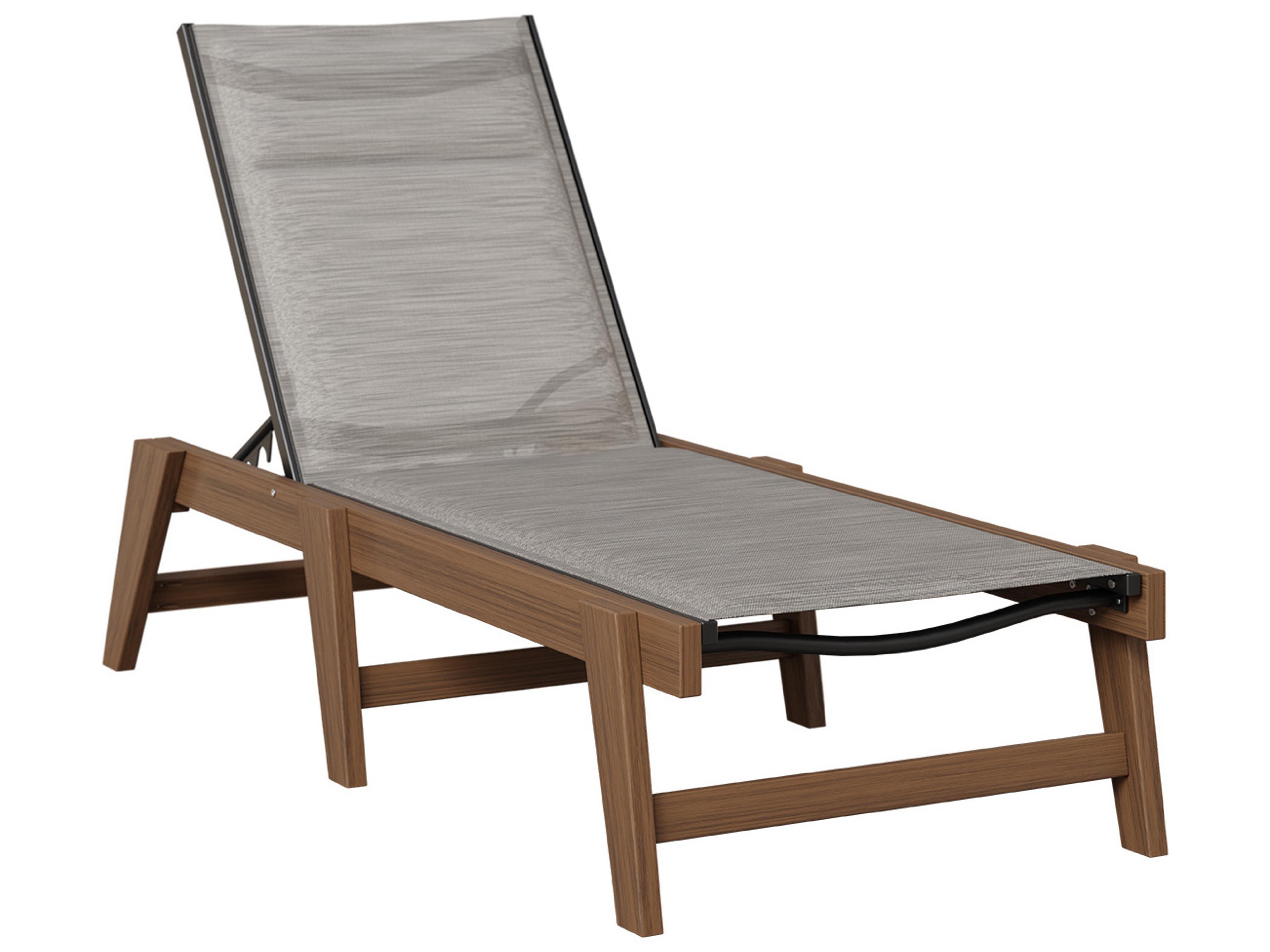 Mayhew Recycled Plastic Padded Sling Chaise Lounge