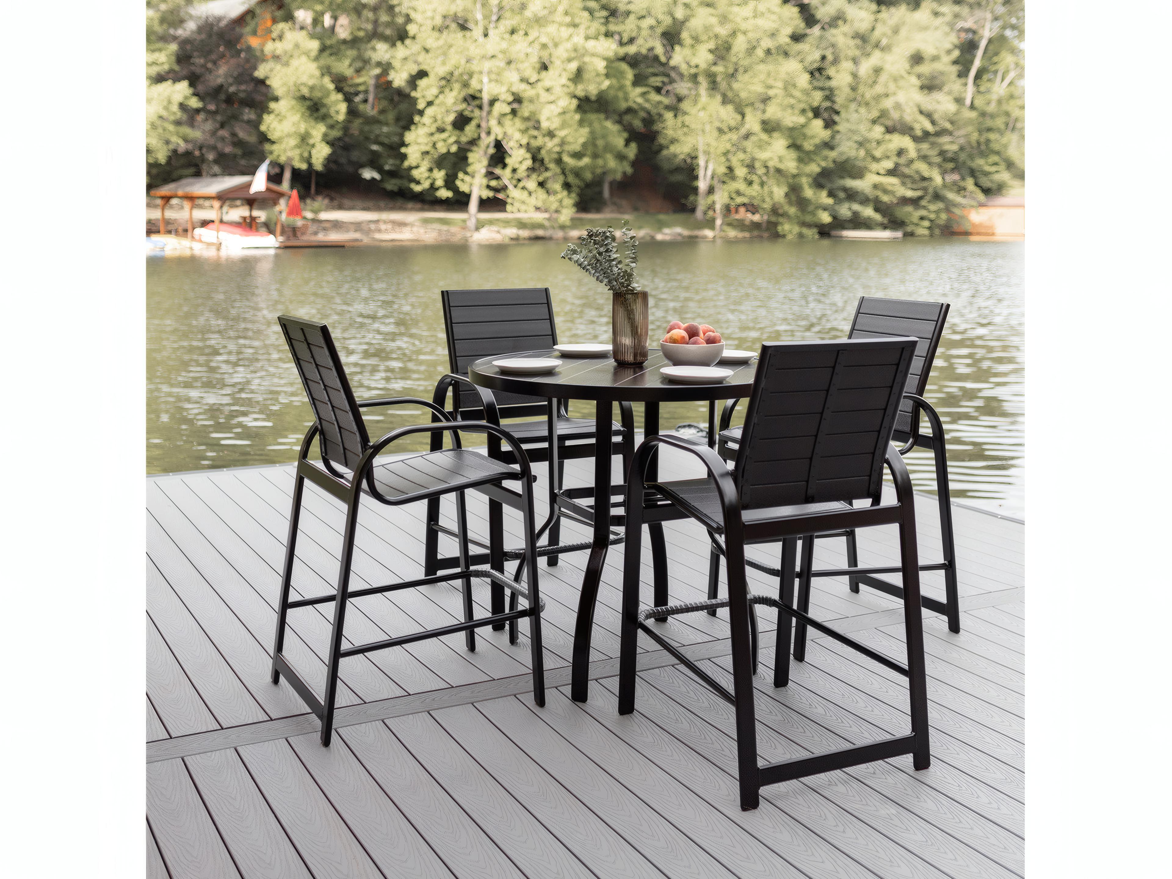 Berlin Gardens Murphy Aluminum 42.375" Round Bar Table