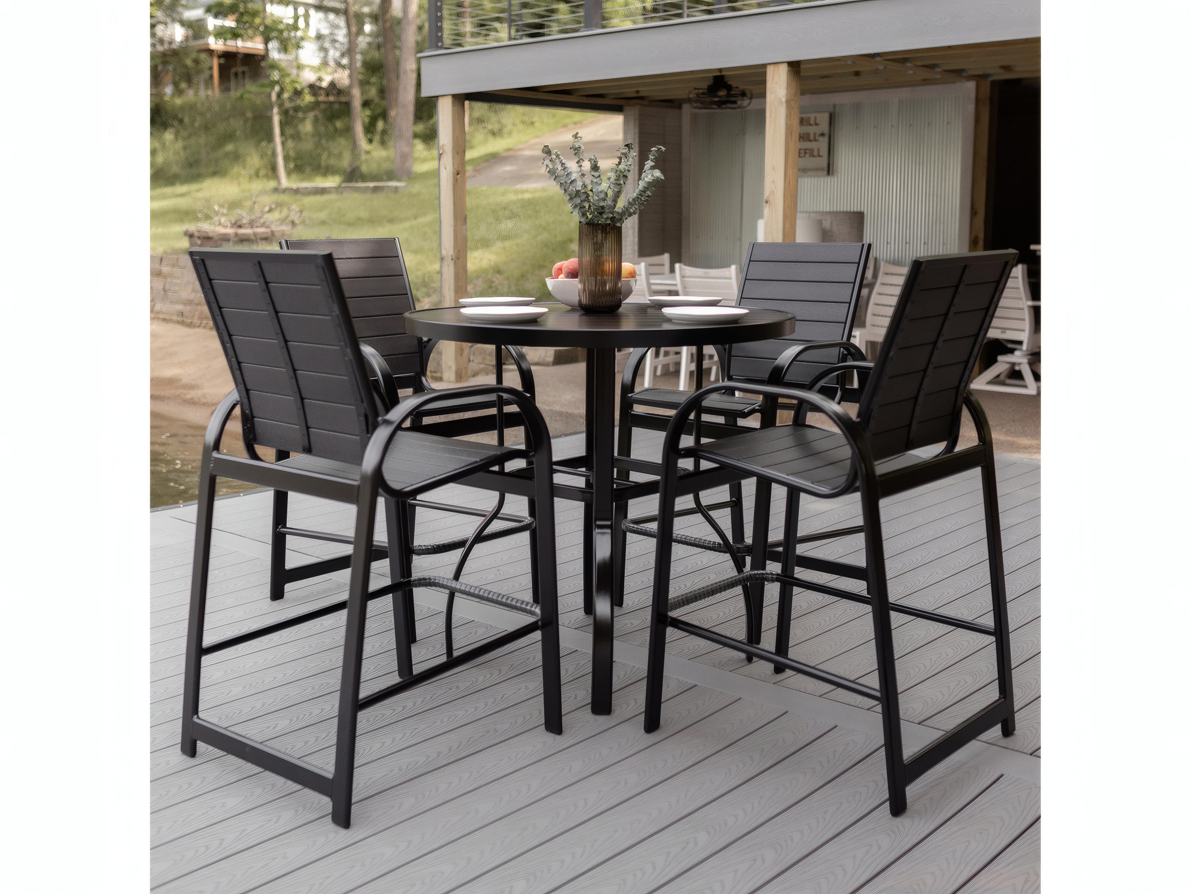 Berlin Gardens Murphy Aluminum 42.375" Round Bar Table