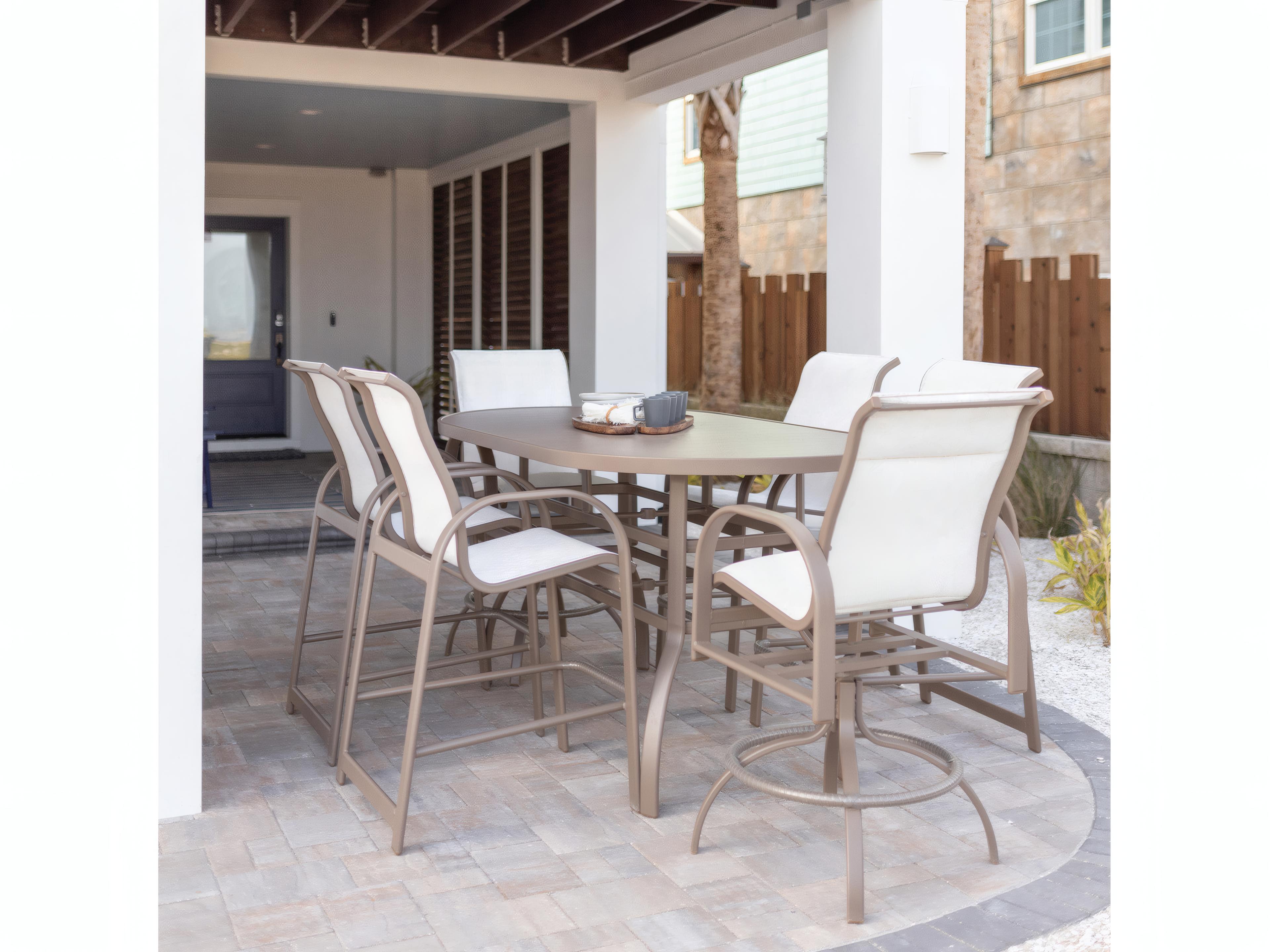 Berlin Gardens Murphy Aluminum Sling Swivel Bar Chair