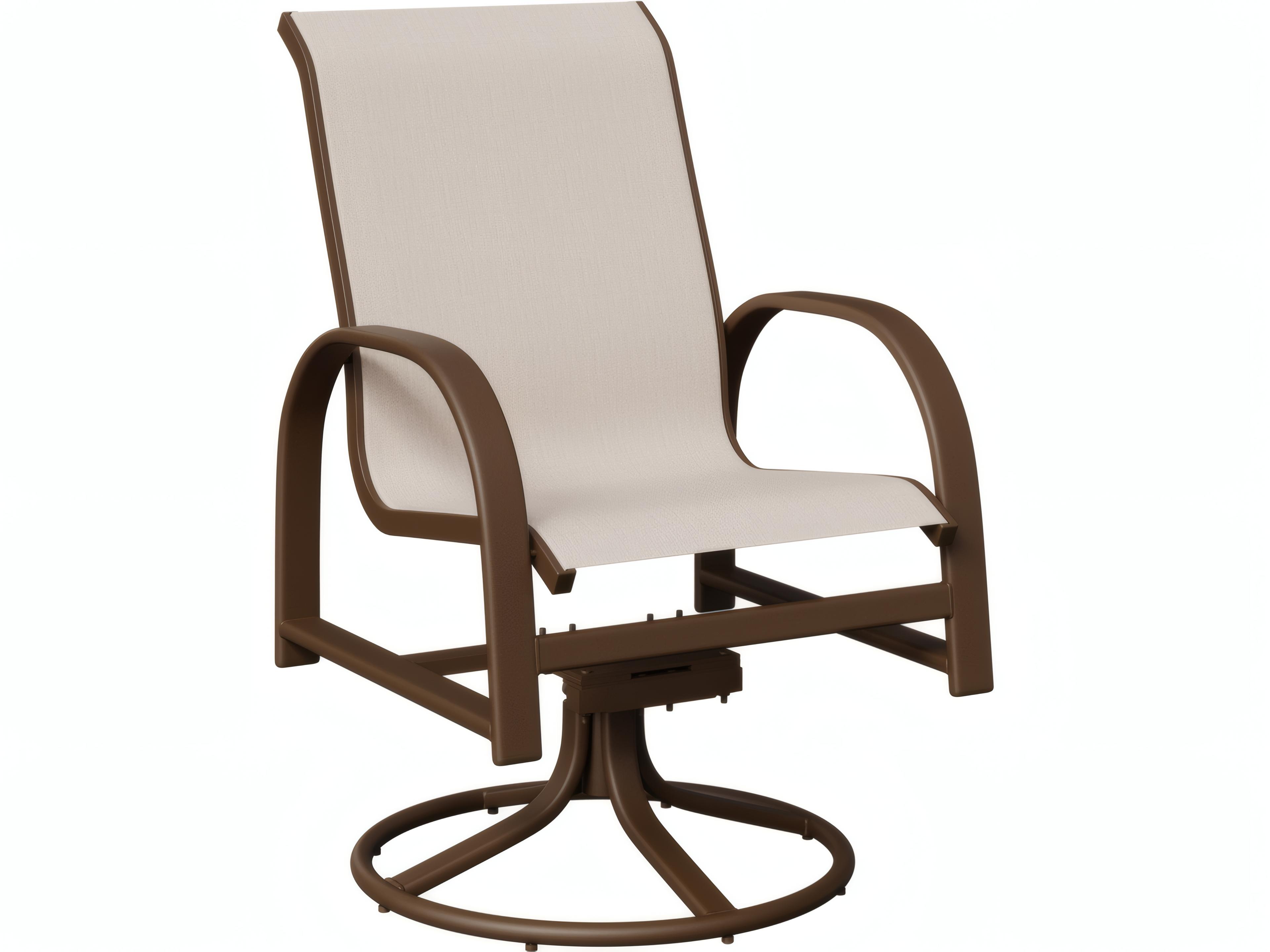 Murphy Aluminum Sling Swivel Rocker Dining Chair