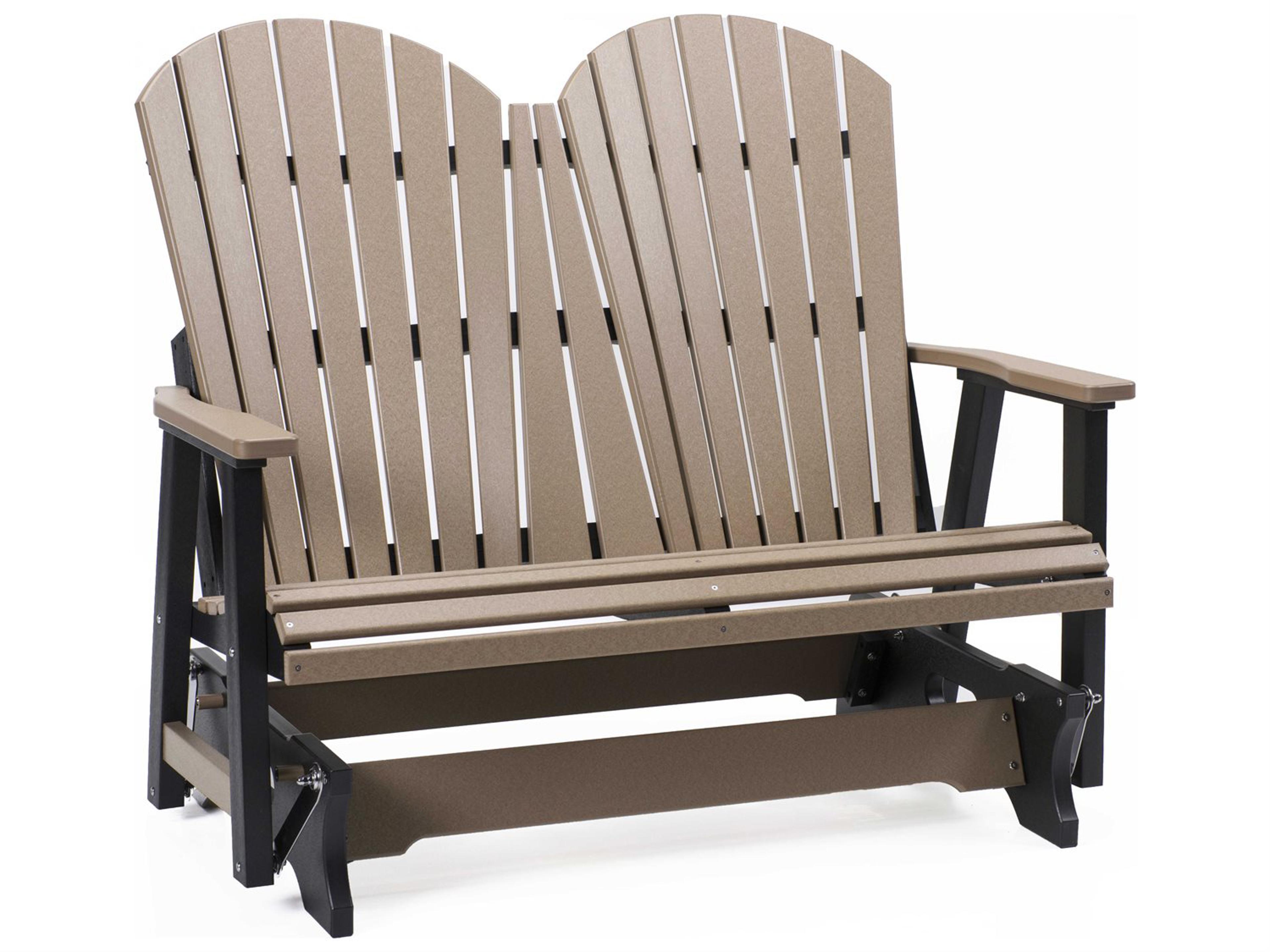 Comfo-Back Recycled Plastic Double Glider in Stainless Brackets