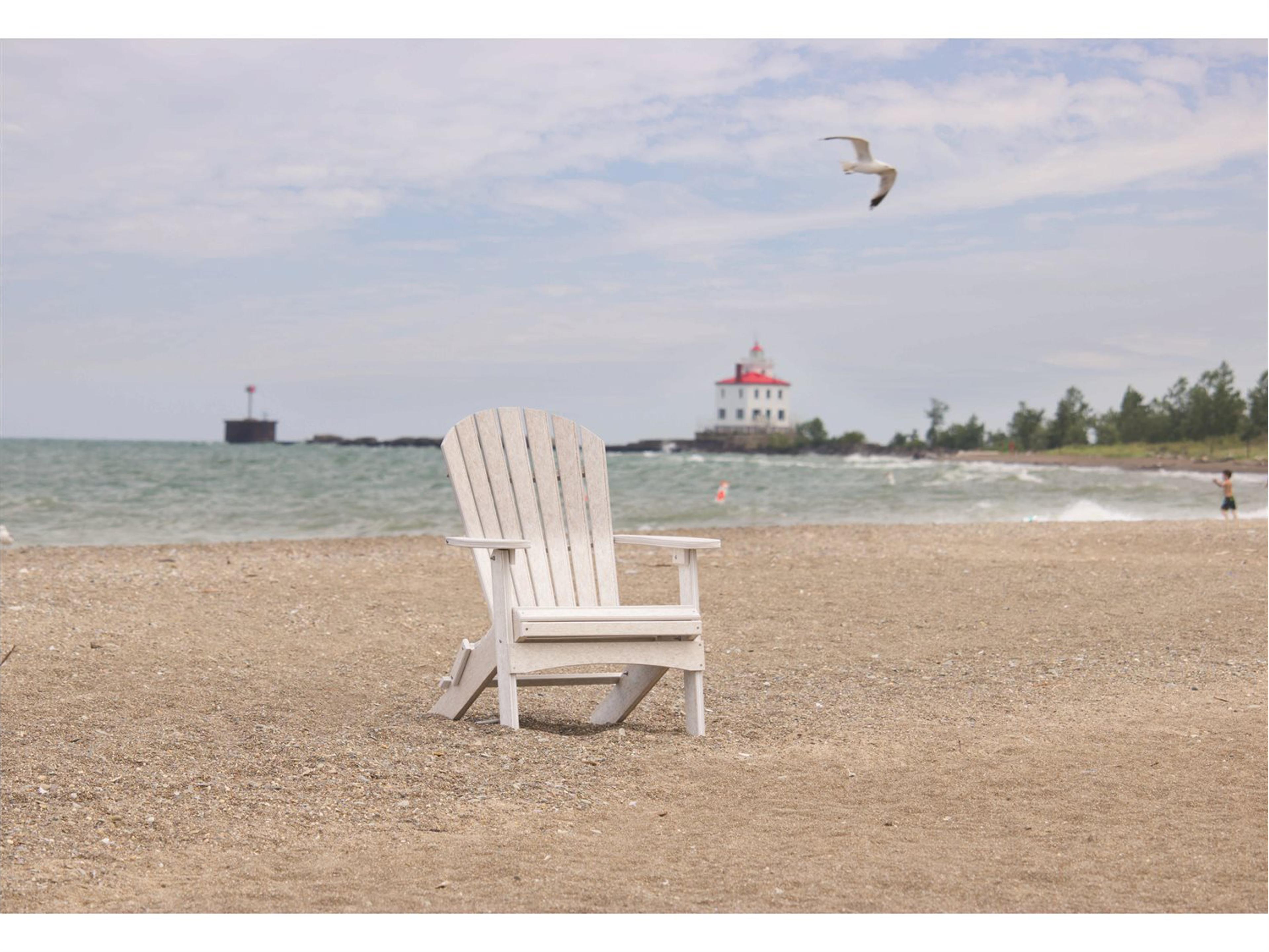 Berlin Gardens Comfo-Back Recycled Plastic Folding Outdoor Adirondack Chair