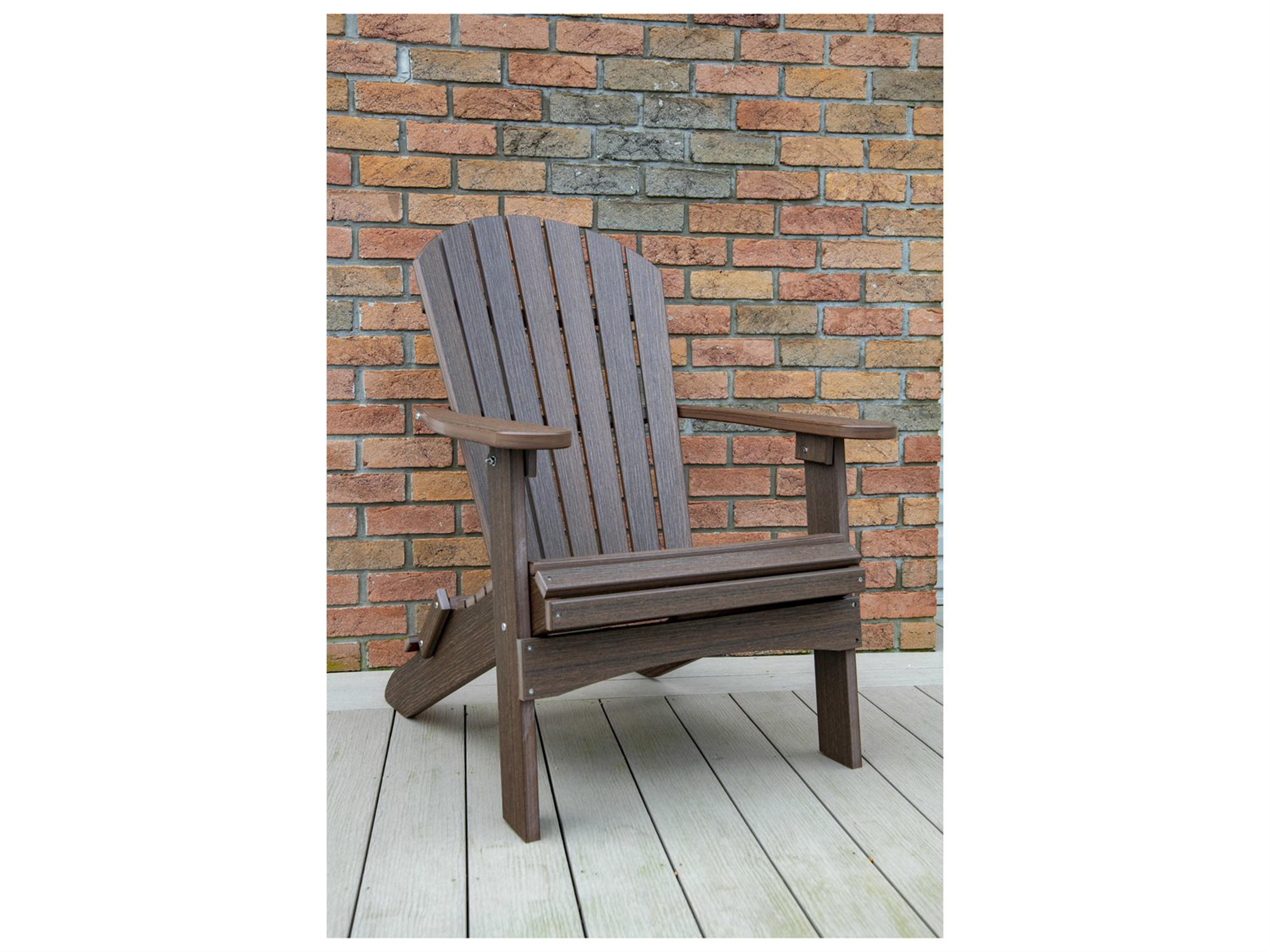 Berlin Gardens Comfo-Back Recycled Plastic Folding Outdoor Adirondack Chair