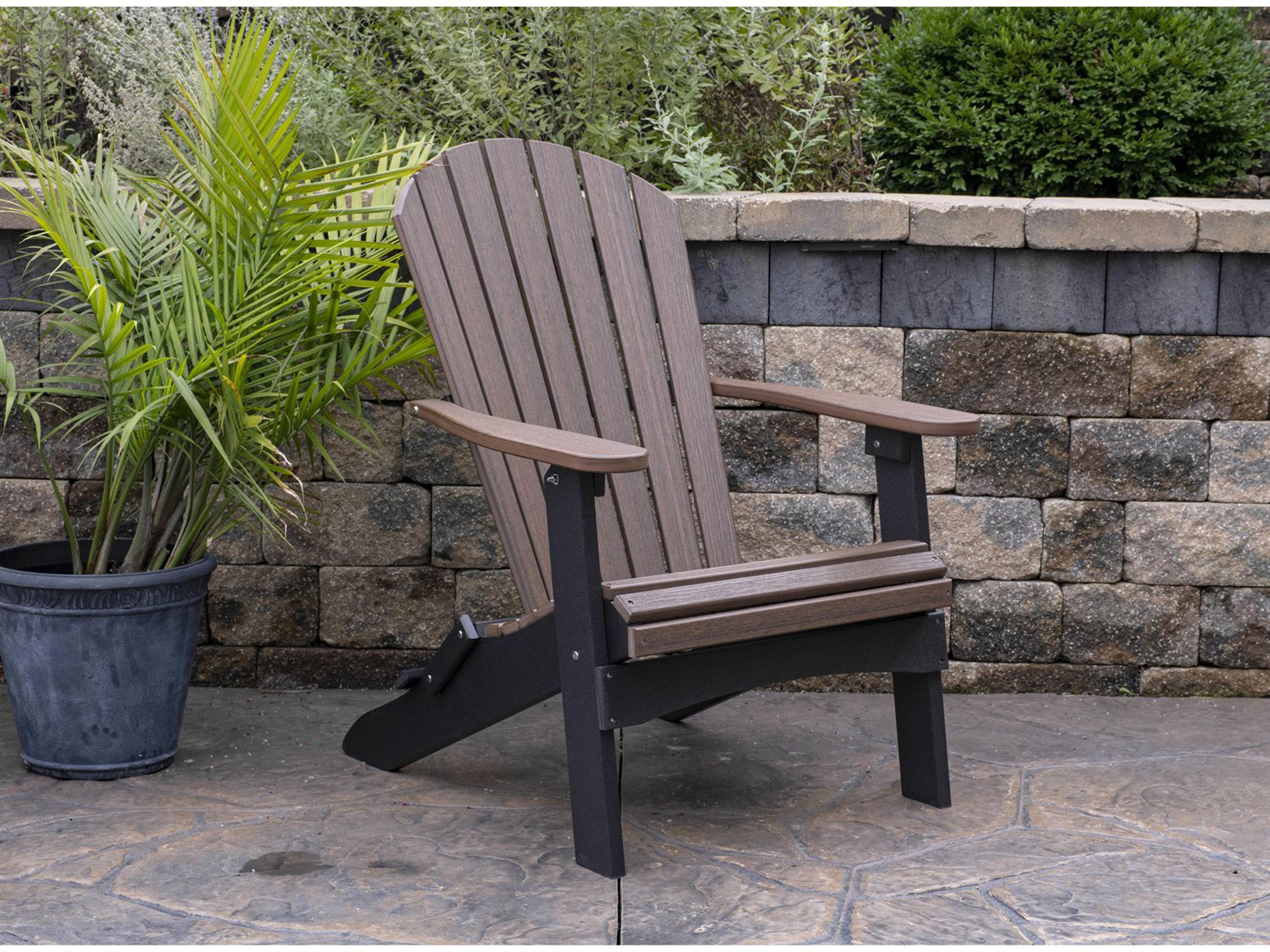 Berlin Gardens Comfo-Back Recycled Plastic Folding Outdoor Adirondack Chair