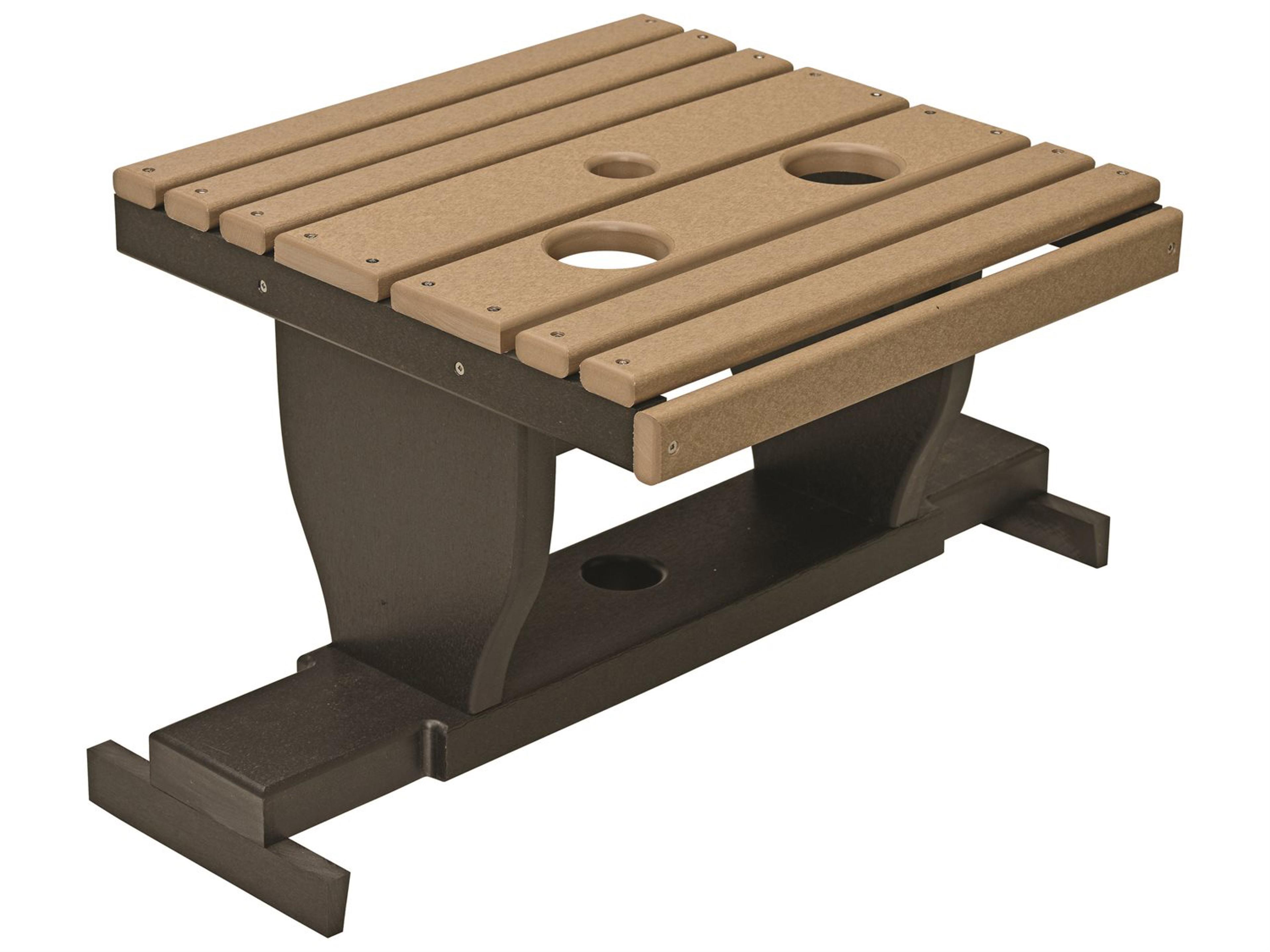 Accessories Recycled Plastic Rectangular Gliding Settee Table