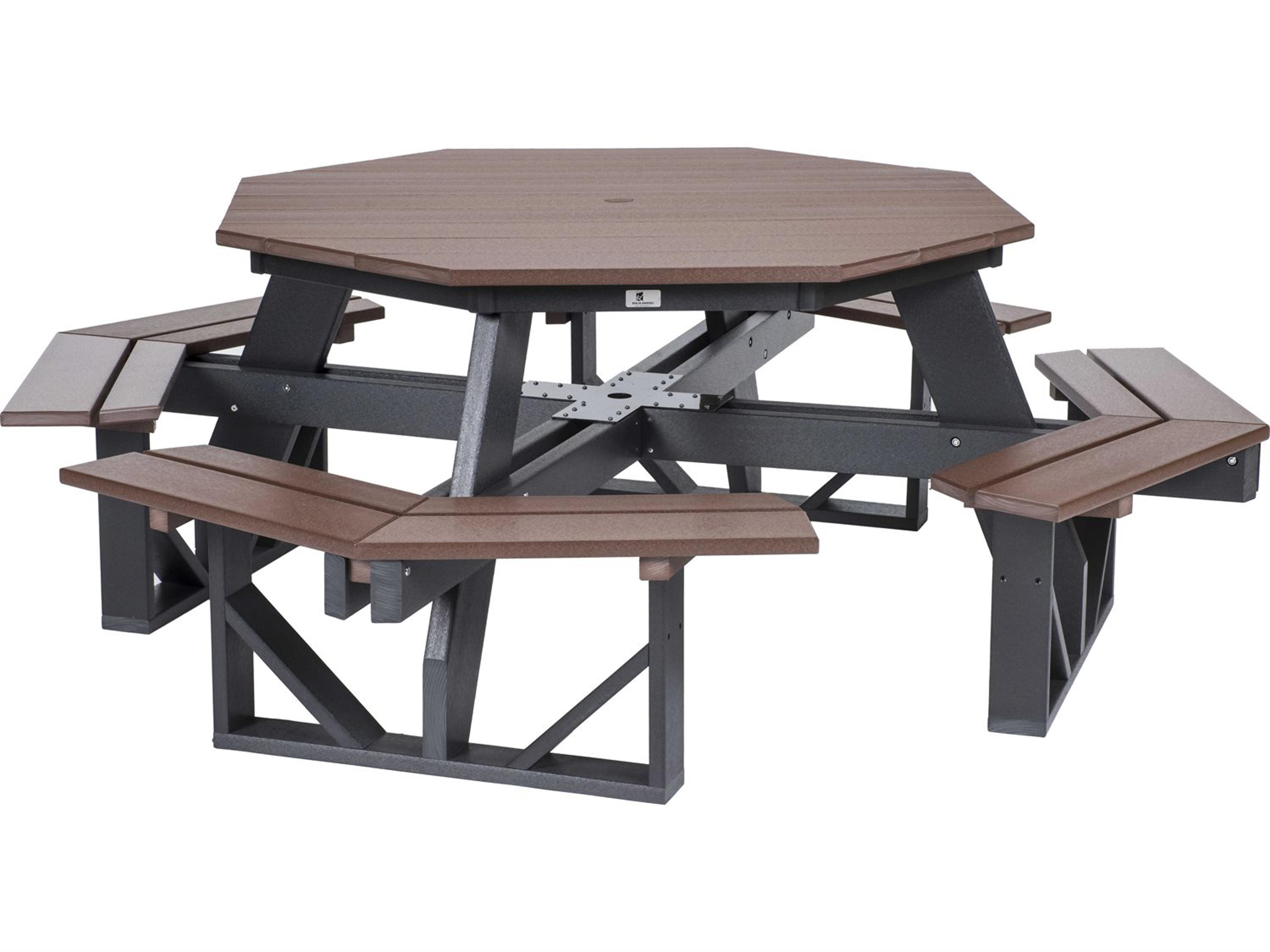 Recycled Plastic Octagon Outdoor Picnic Table