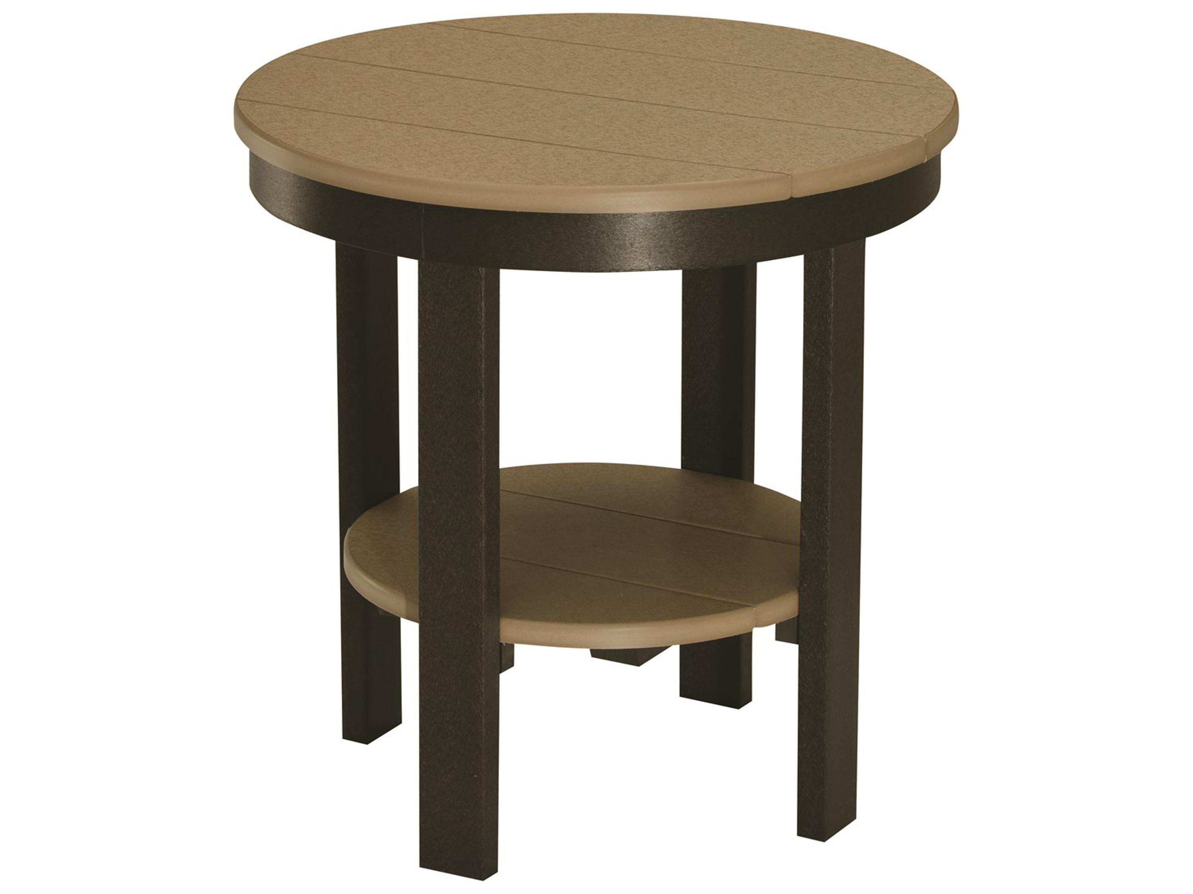 Accessories Recycled Round Outdoor End Table