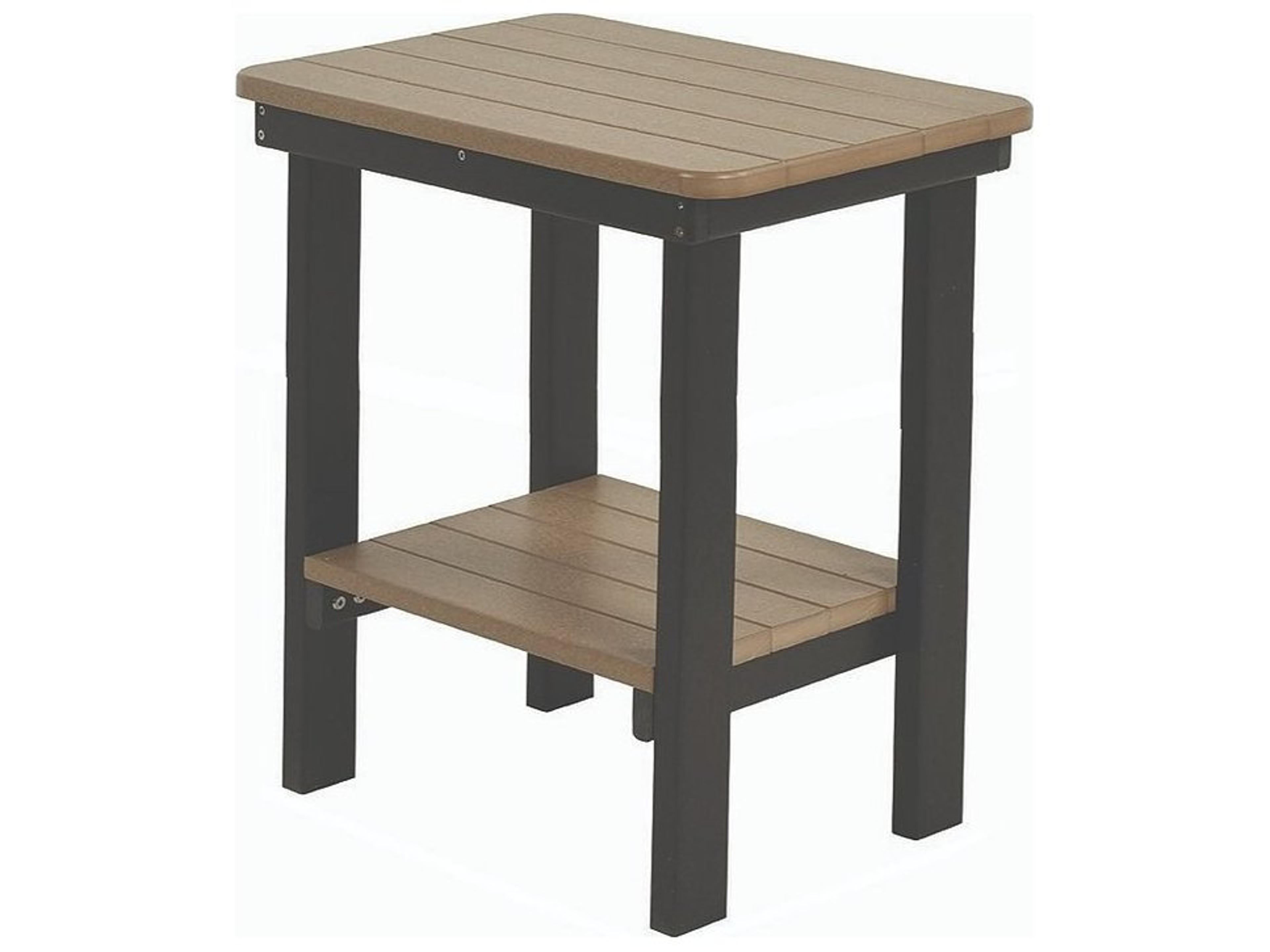 Accessories Recycled Plastic Rectangular Counter End Table