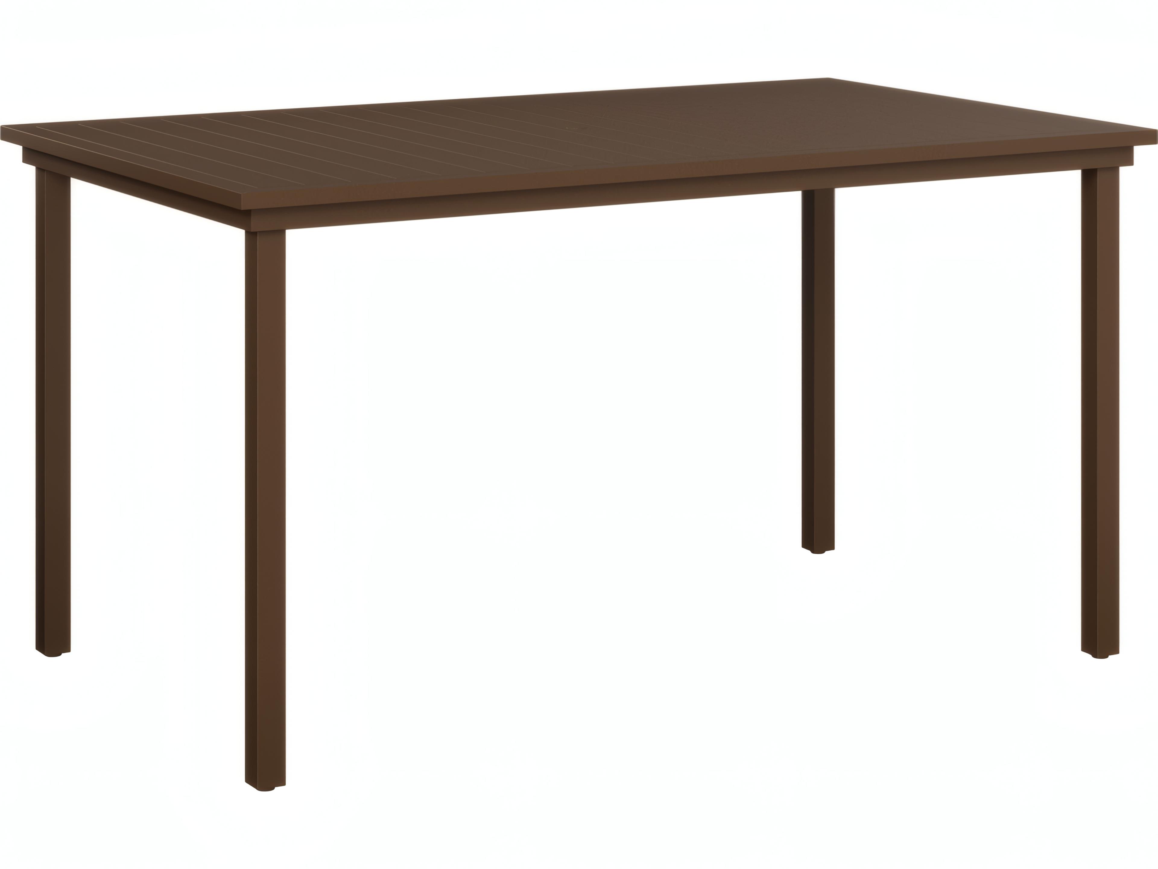 Vida Aluminum 73"W x 44"D Rectangular Bar Table