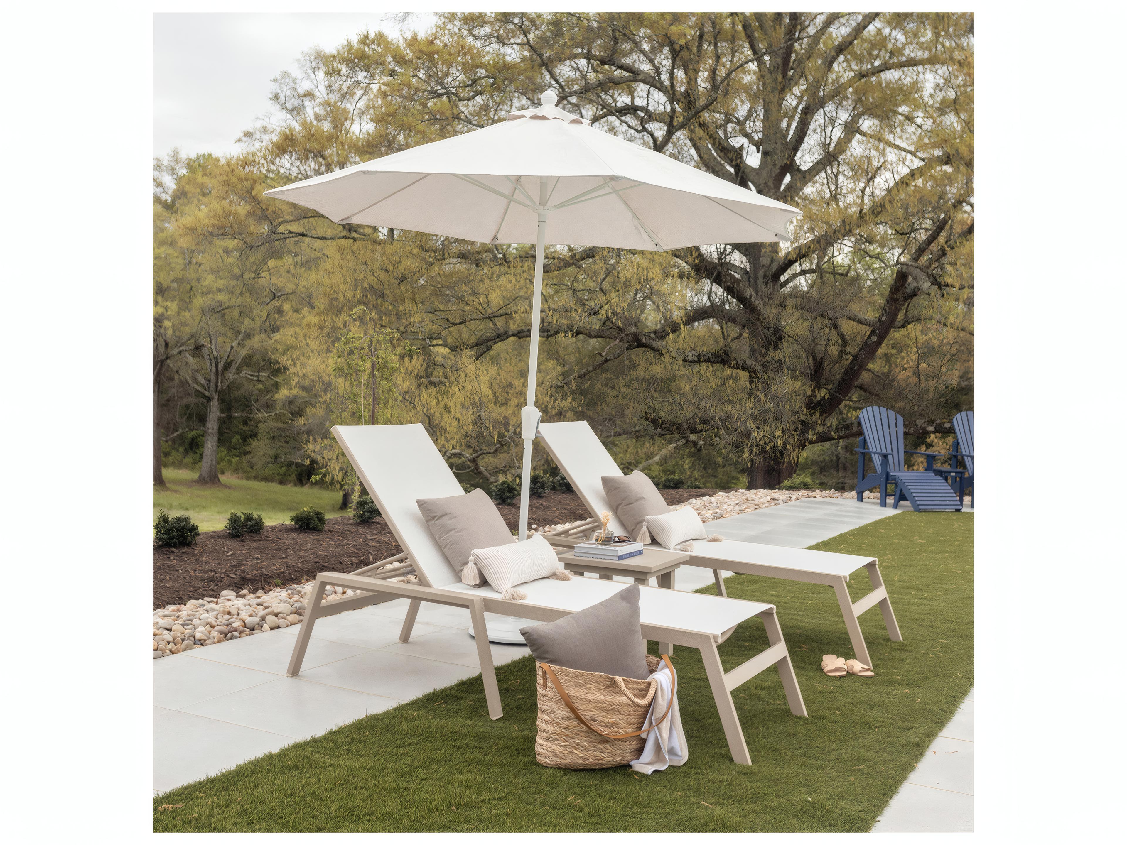 Berlin Gardens Vida Aluminum Sling Chaise Lounge