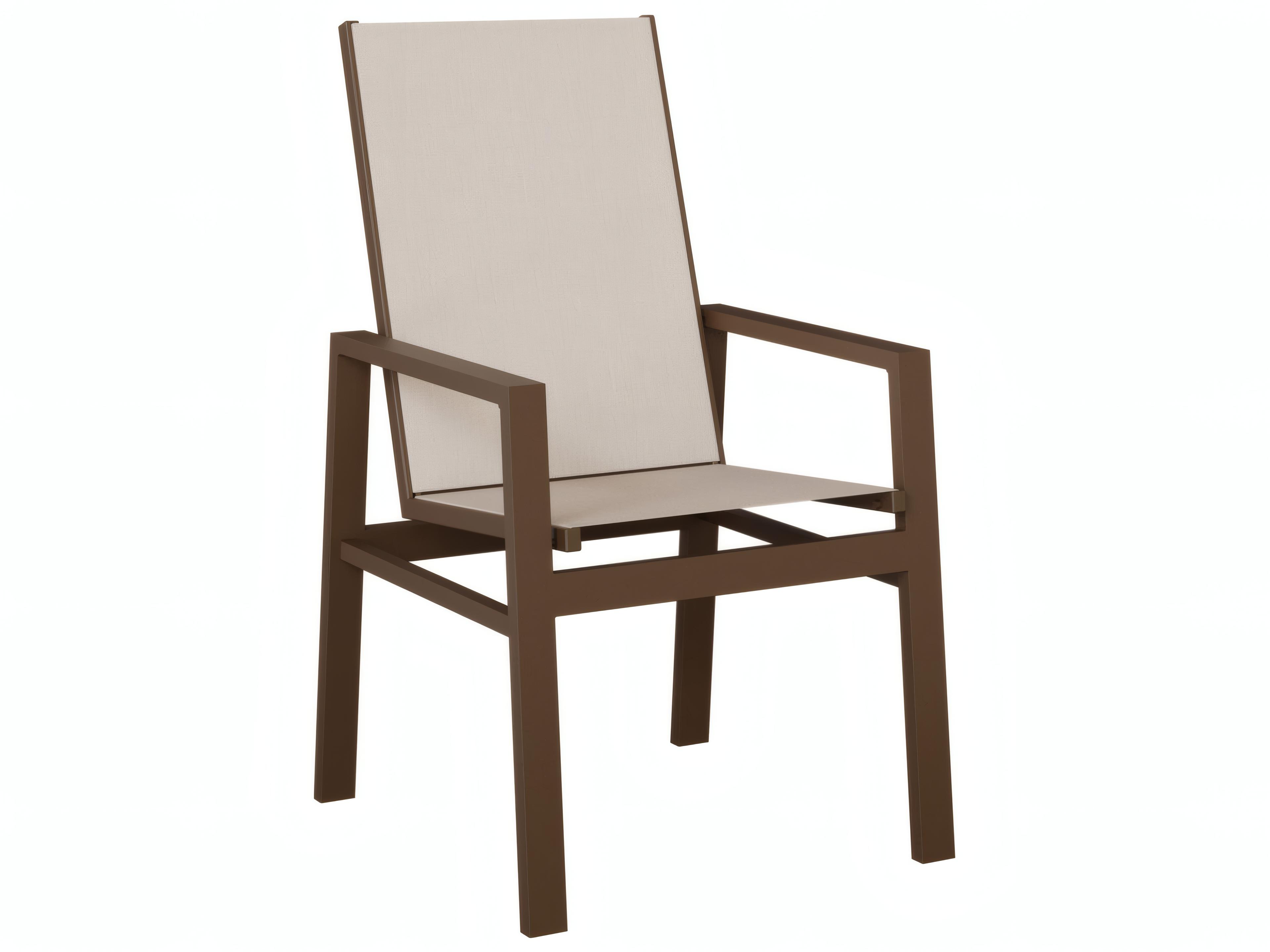 Vida Aluminum High-Back Padded Sling Dining Chair