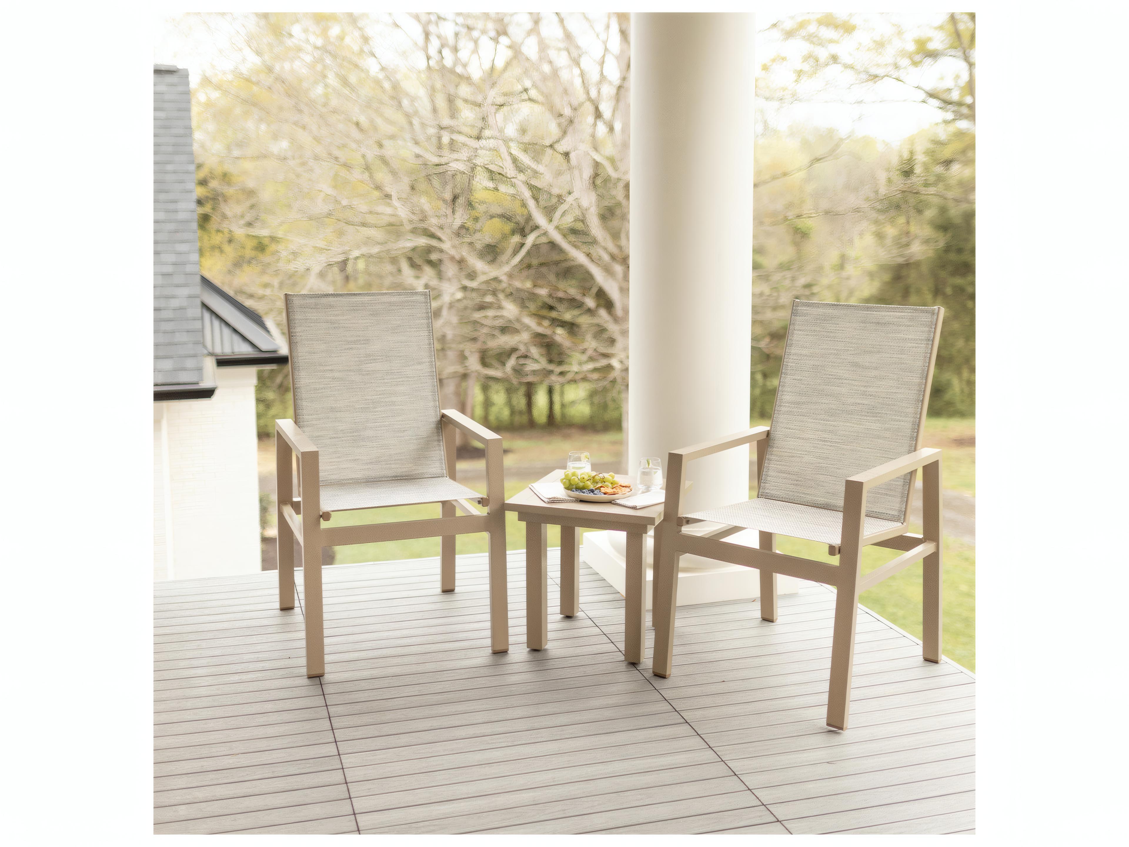 Berlin Gardens Vida Aluminum High-Back Sling Dining Chair