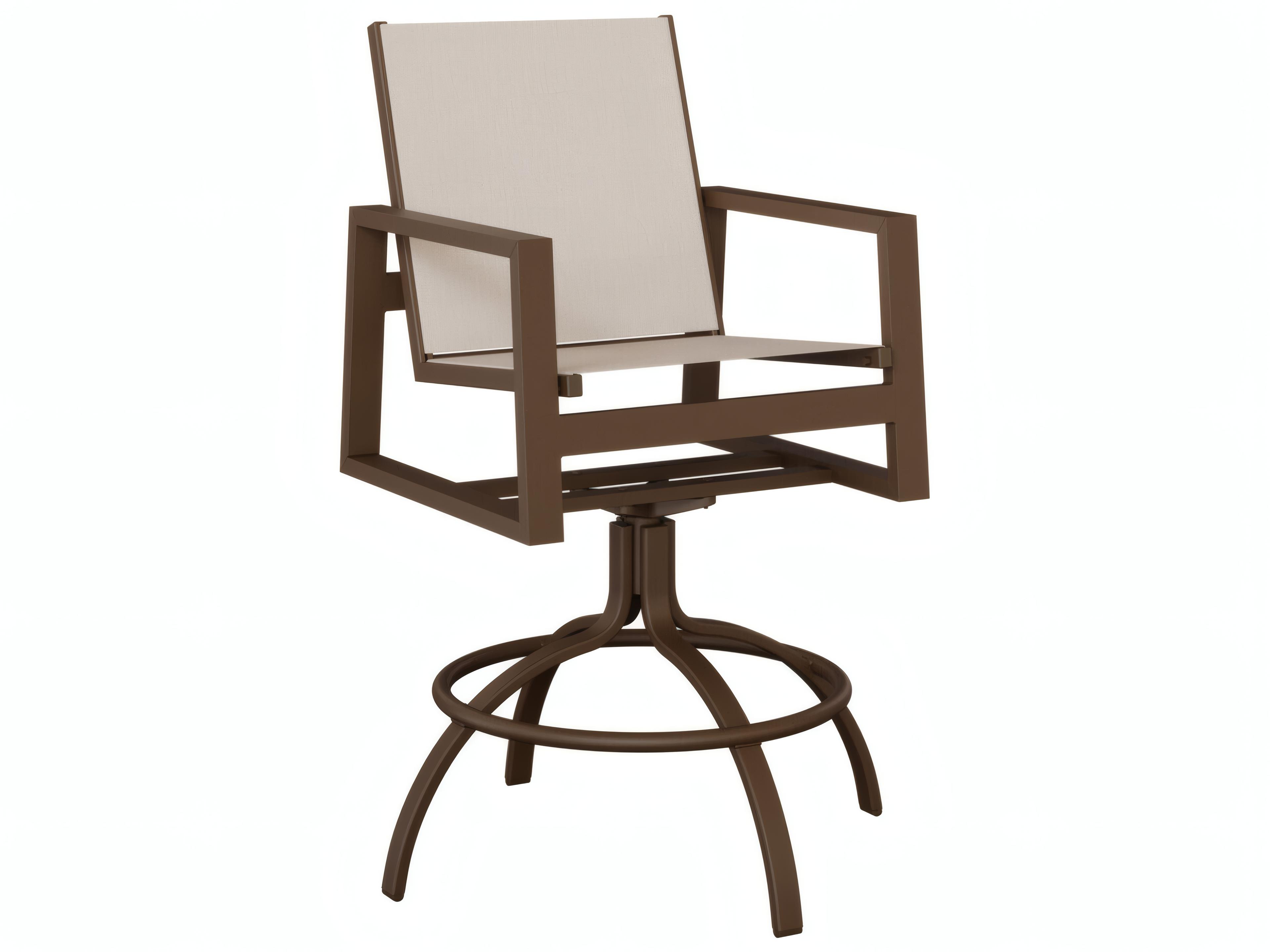 Vida Aluminum Padded Sling Swivel Bar Chair