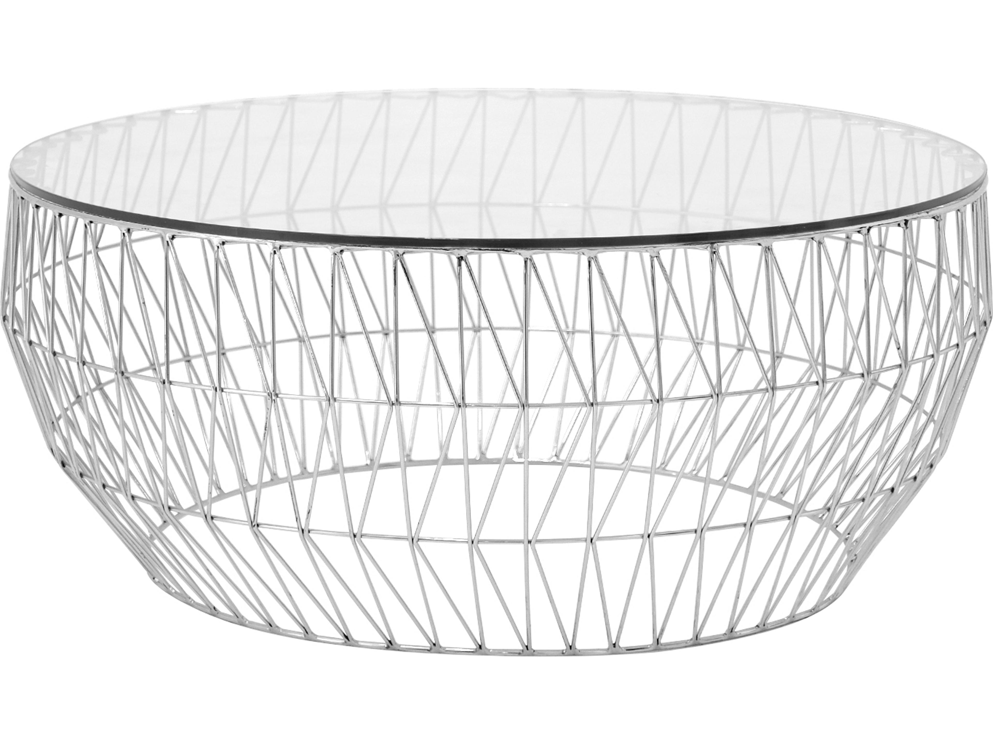 Bend Goods Marble Chrome Coffee Table Round