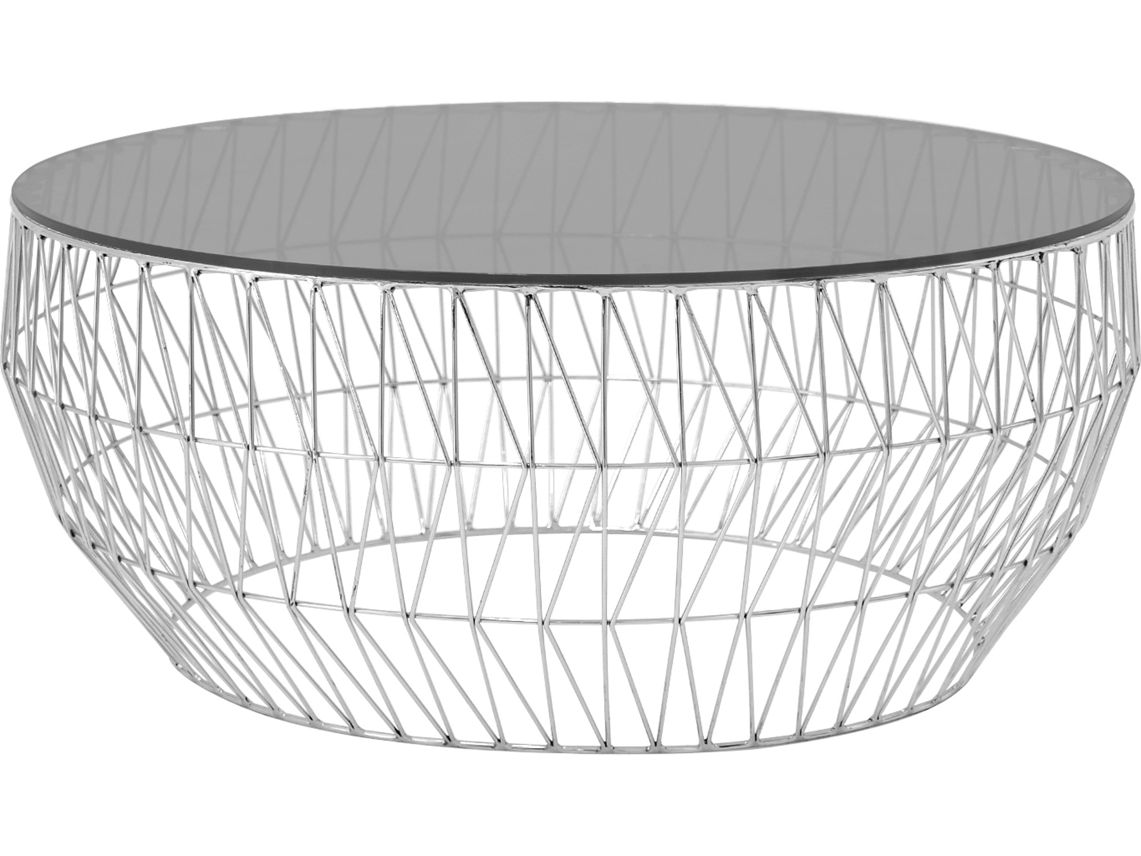 Bend Goods Marble Chrome Coffee Table Round