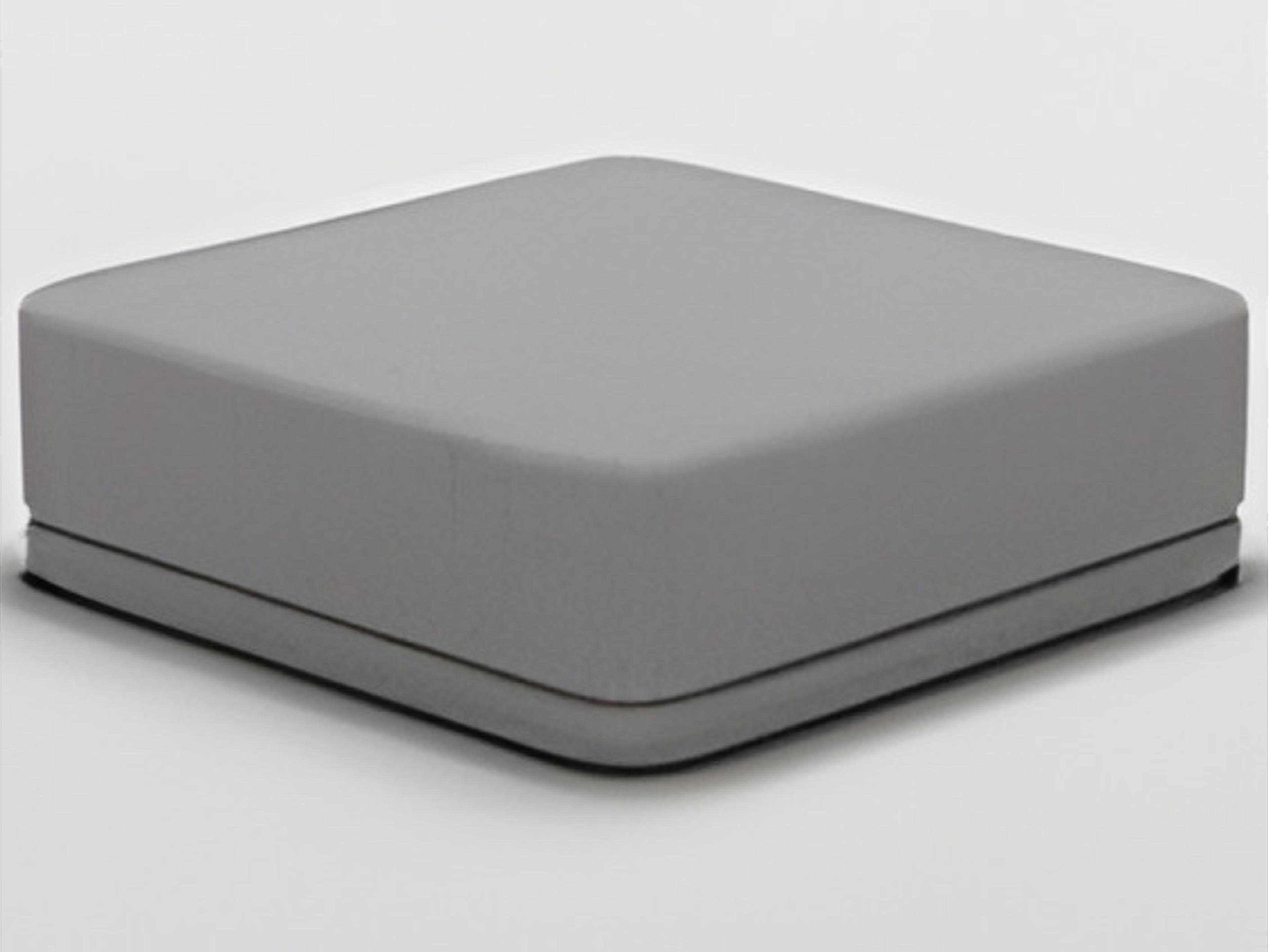 Grey Boucle Upholstered Ottoman